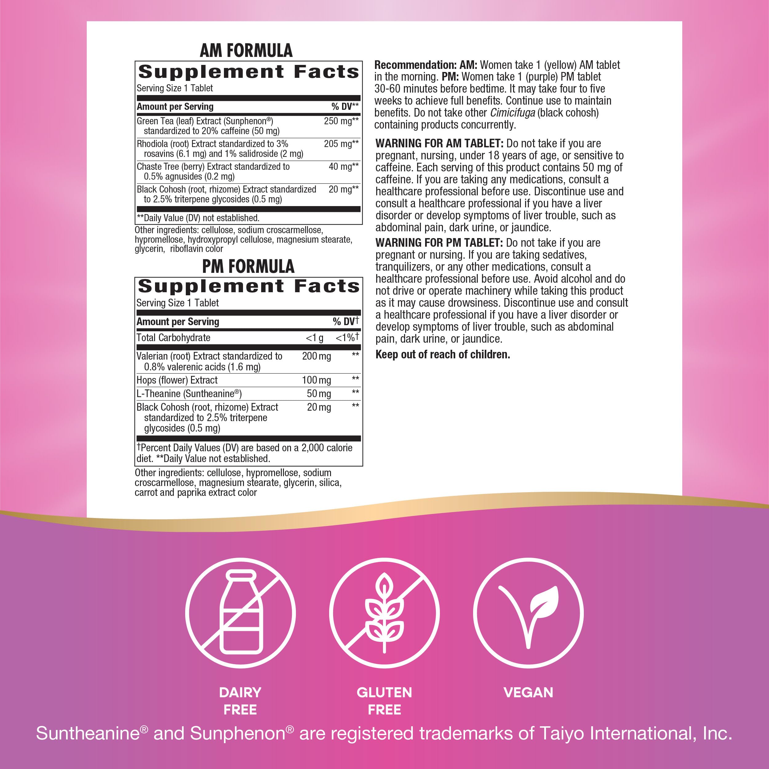 Nature's Way AM/PM PeriMenopause Formula, Perimenopause and PMS Symptom Support*, Hormone-Free, Hot Flashes*, PMS Symptoms*, Restful Sleep*, 30 AM & 30 PM Tablets Nature's Way Au supplements