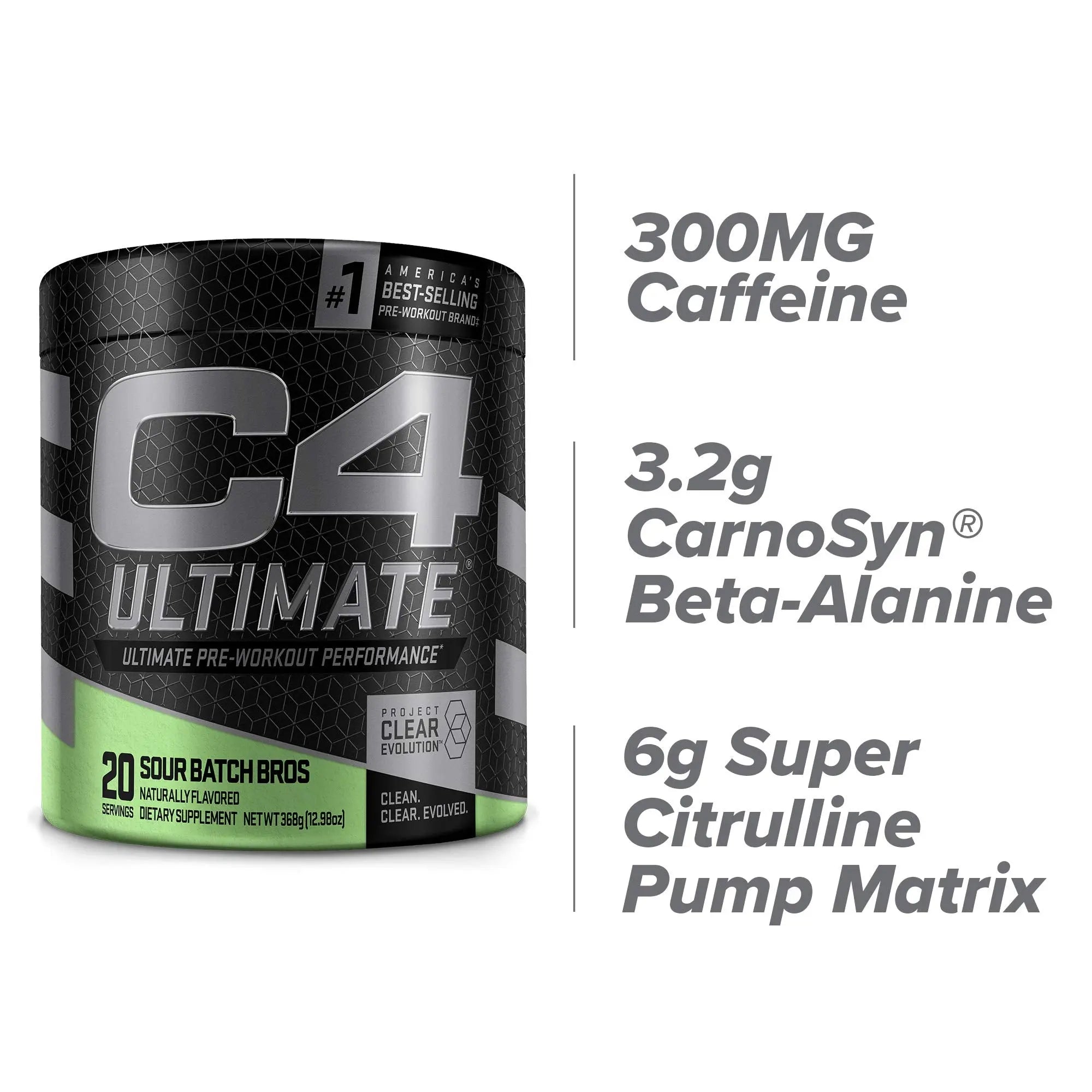 Cellucor C4 Ultimate Pre Workout Powder Sour Batch Bros - Sugar Free Preworkout Energy Cellucor Au supplements