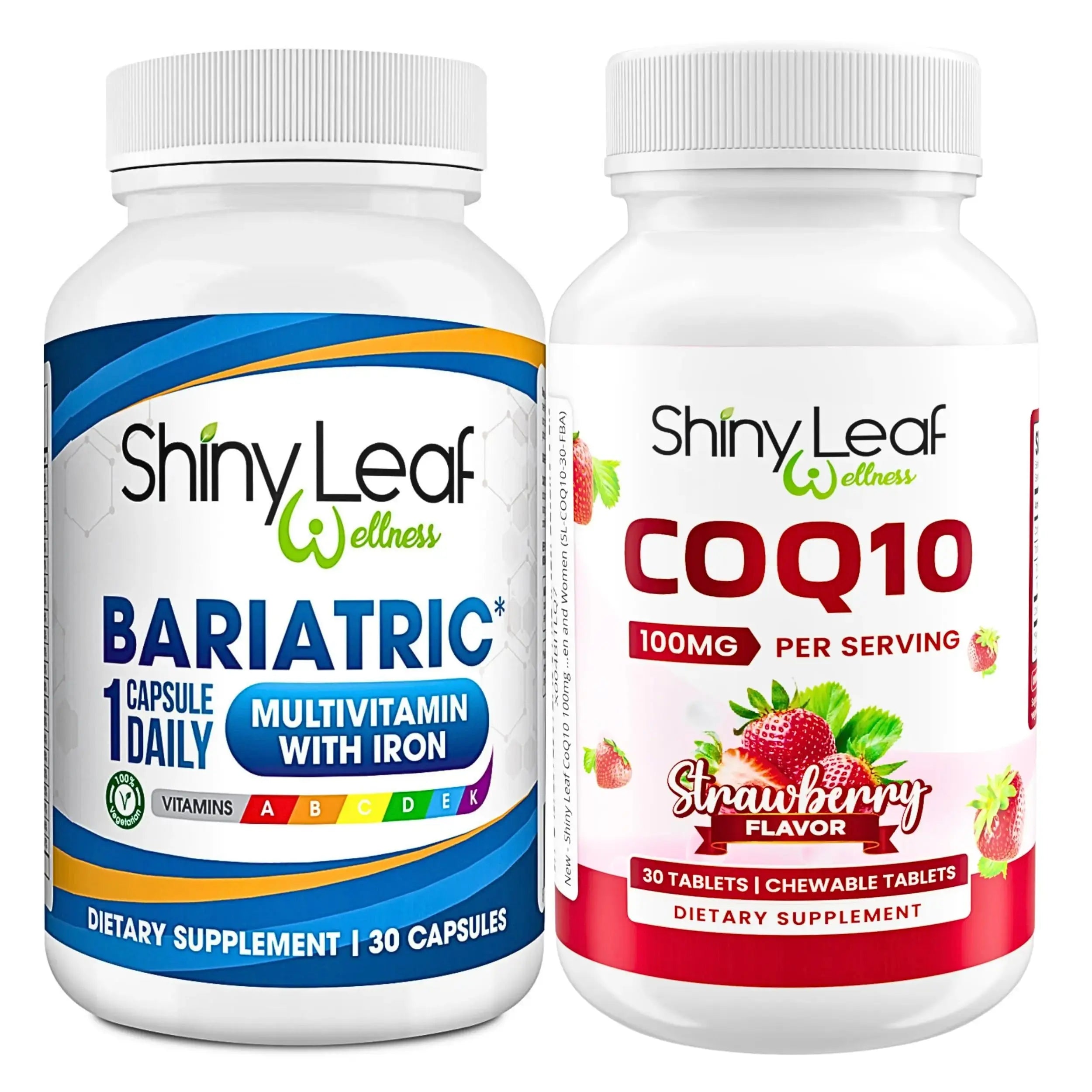 Bariatric Multivitamin with Iron One Capsule Per Day and CoQ10 100mg Supplement for Brain Health and Energy Management Shiny Leaf Au supplements