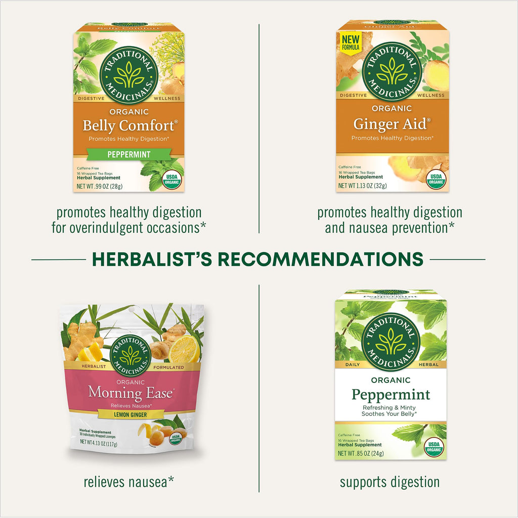 Traditional Medicinals Organic, Belly Comfort Lozenges, Lemon Ginger - Supports Nausea Relief and Occasional Indigestion - Non-GMO, Stimulant-Free