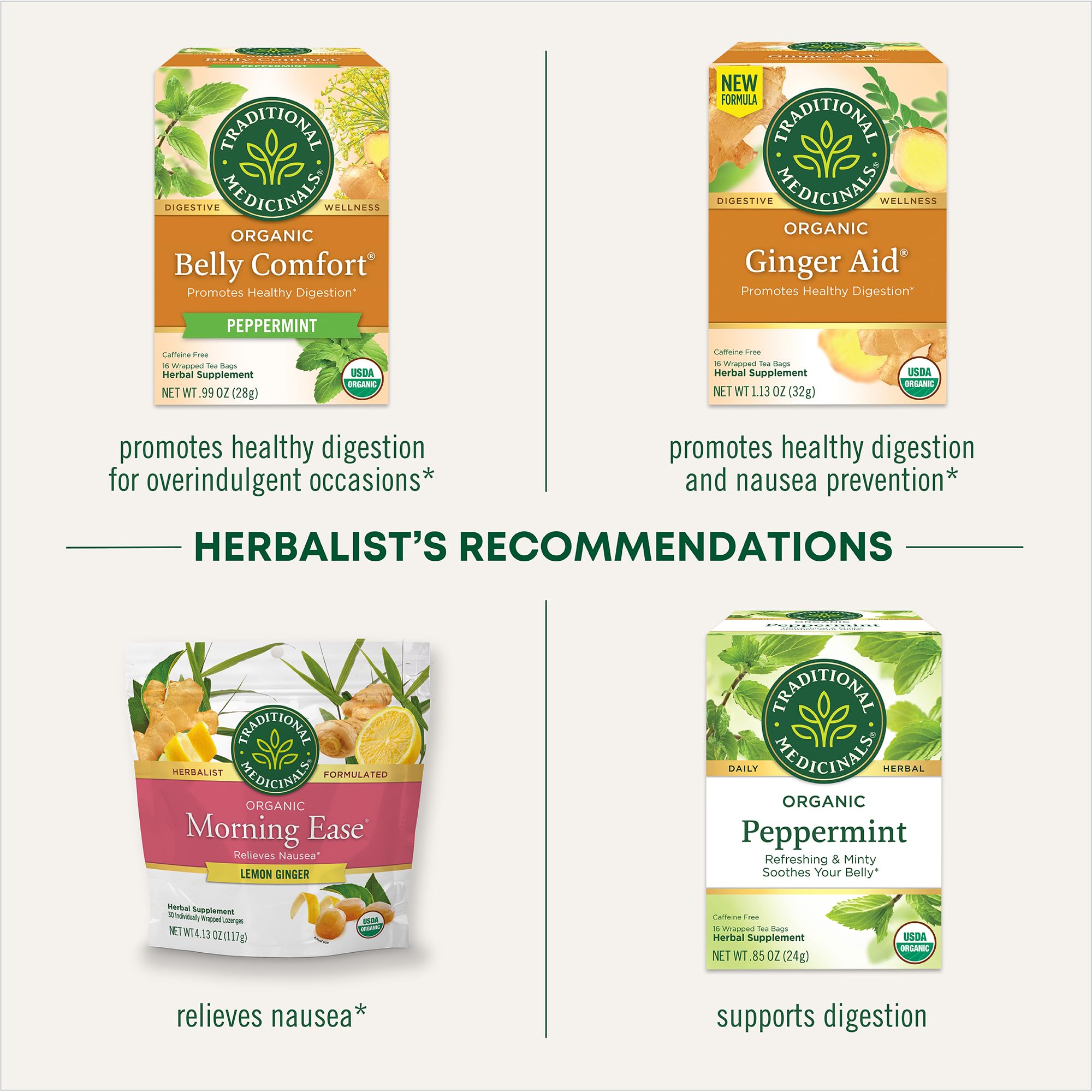 Traditional Medicinals Organic, Belly Comfort Lozenges, Lemon Ginger - Supports Nausea Relief and Occasional Indigestion - Non-GMO, Stimulant-Free