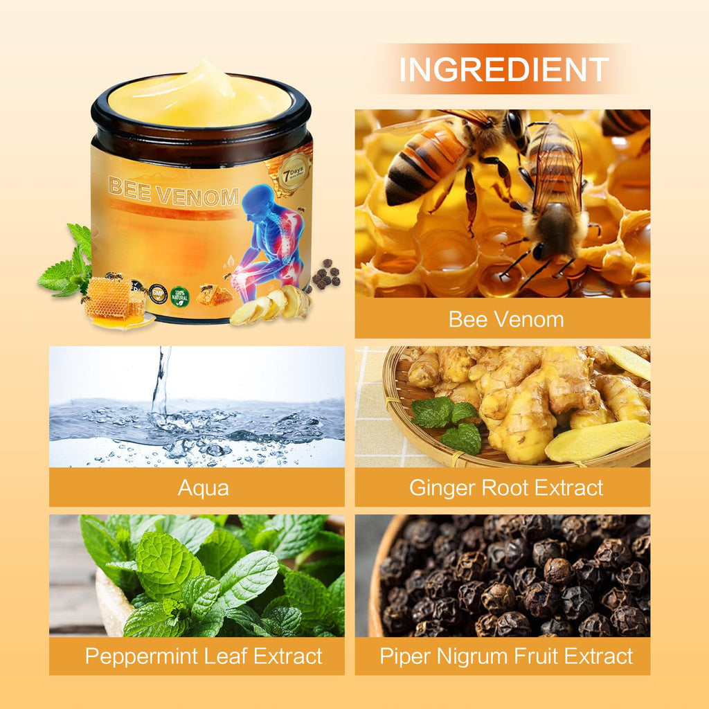 2 Pcs Bee Venom Joint Treatment Cream, Throughout Release Joint Activities Muscle and Massage Relief Gel. Yaper Au supplements