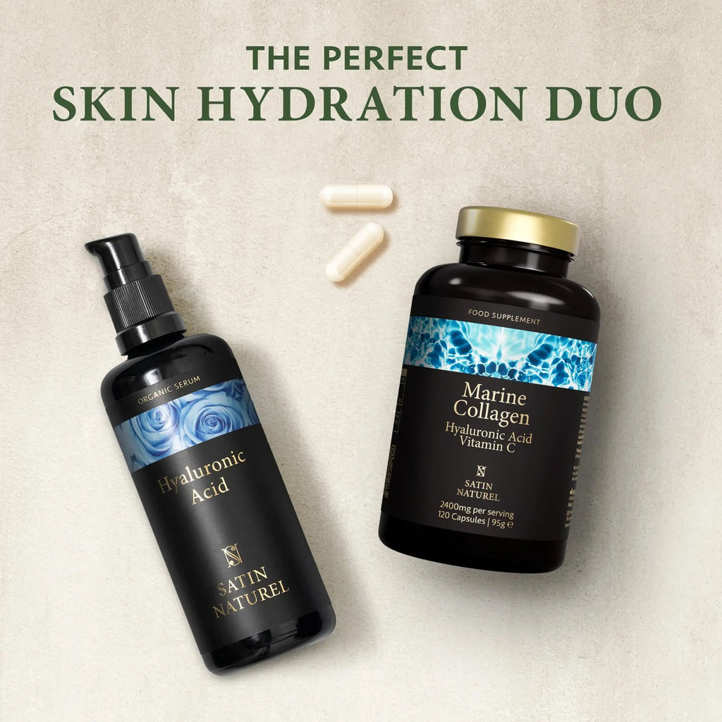 Marine Collagen Capsules with Hyaluronic Acid + Vitamin C 2400mg - High Strength Collagen SatinNaturel Au supplements