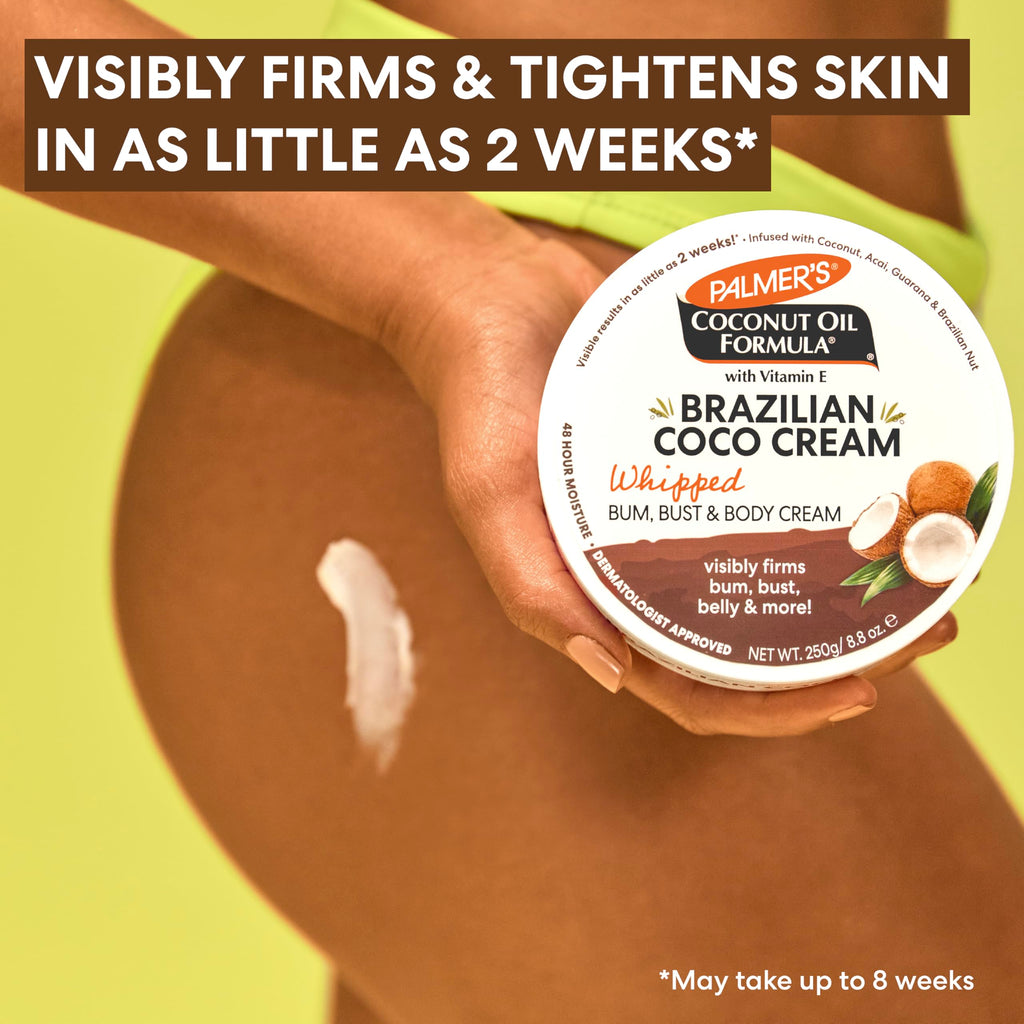 Palmer's Coconut Oil Formula Brazilian Coco Cream with Vitamin E, 8.8 Fl Oz, Whipped Bum
