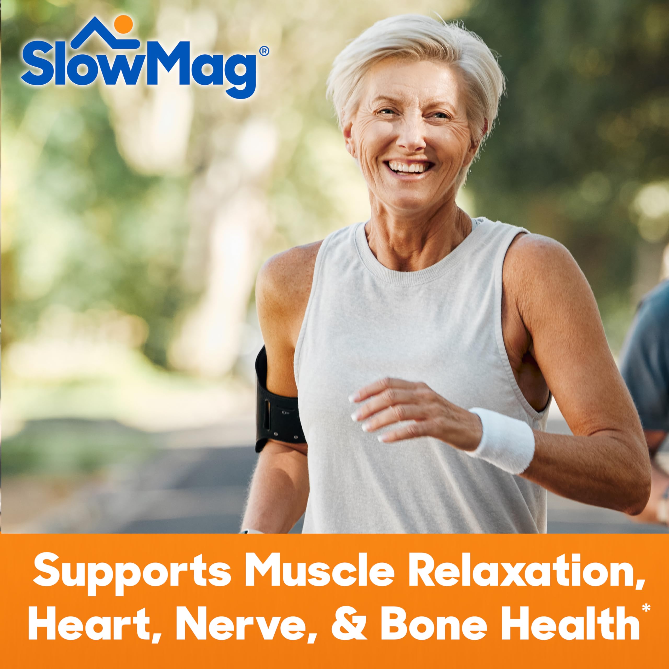 SlowMag Muscle & Heart Magnesium Chloride Supplement with Calcium, 120 Count, Supports Muscle Relaxation, Heart, Nerve & Bone Health, High Absorption Slow-Mag Au supplements