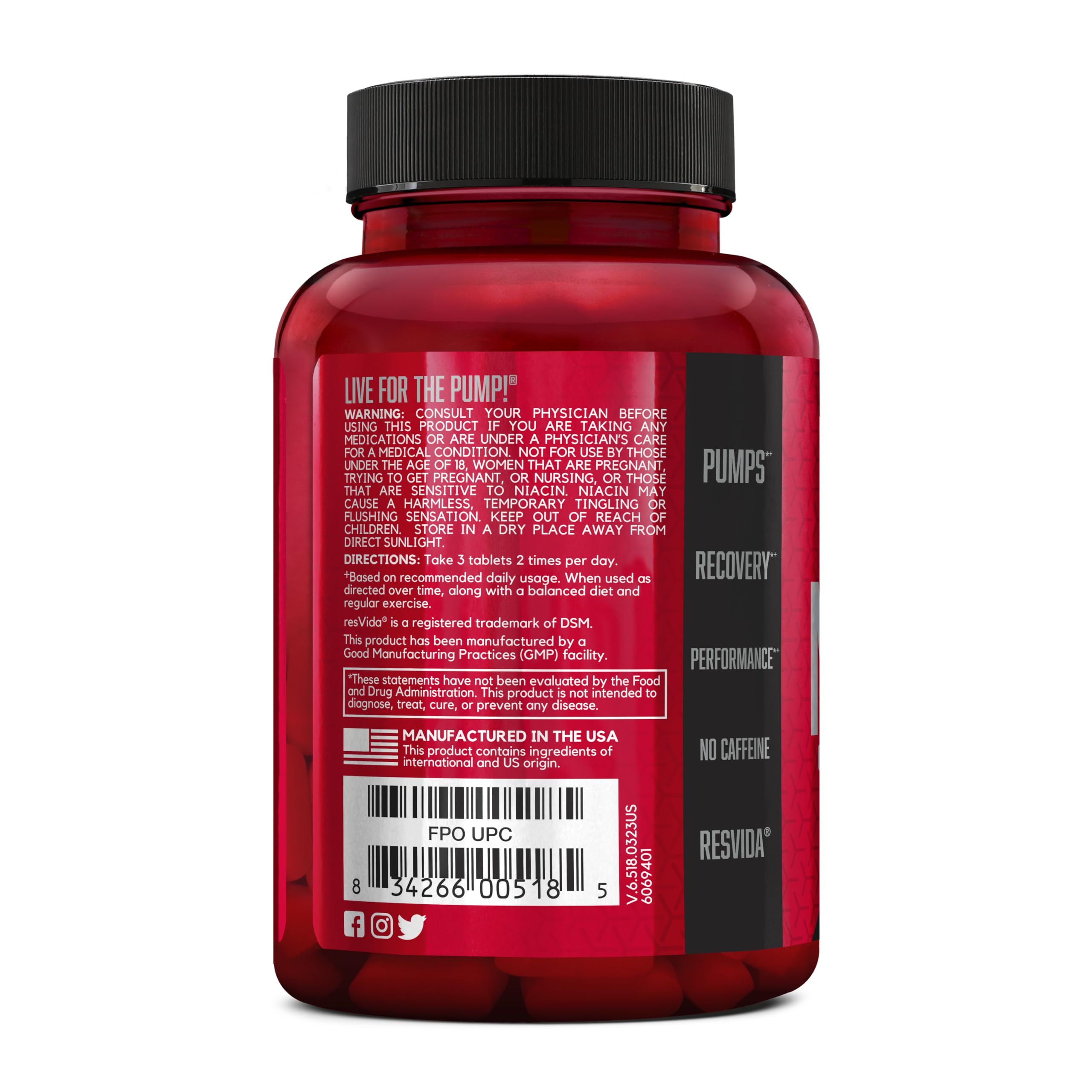 BSN NITRIX 2.0, Workout Supplement, Nitric Oxide Precursors, 3g Creatine, 3g L Citrulline, L-Citrulline, Supports Workout Performance, Pumps, Muscle Recovery