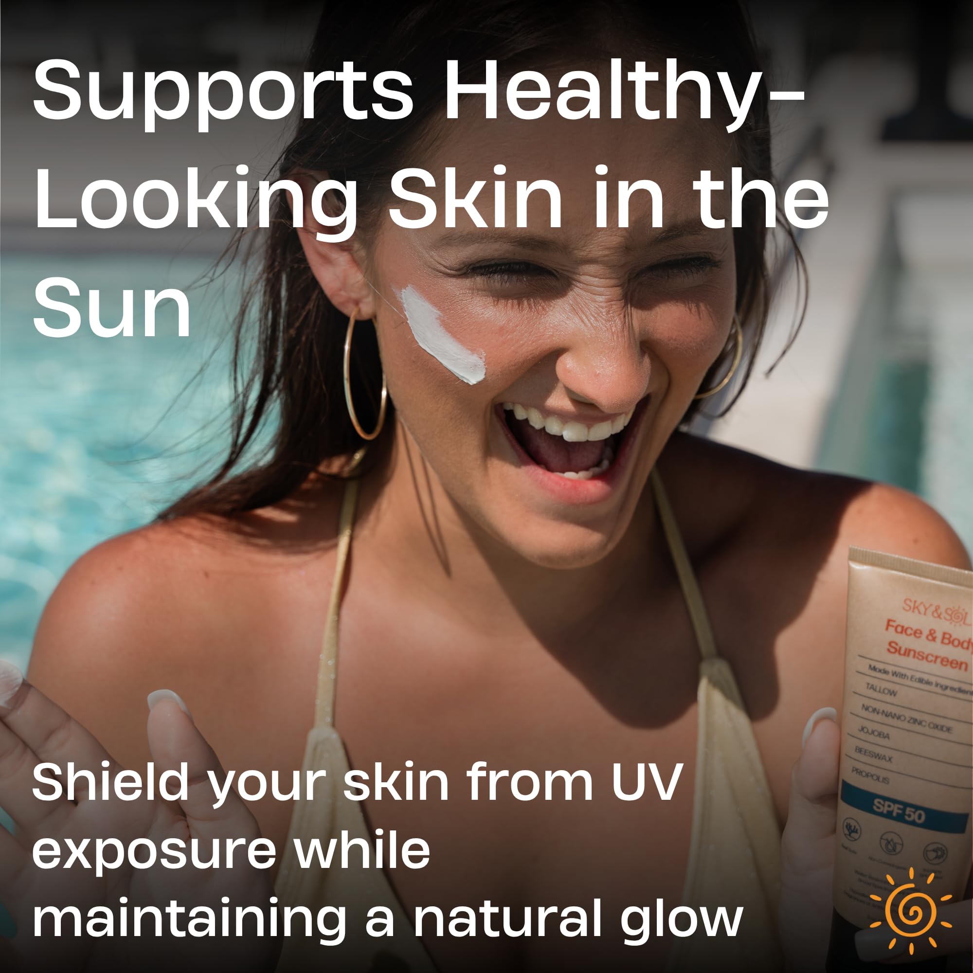 Sky and Sol Mineral Sunscreen SPF 50 | With Grass-Fed Tallow & Zinc Oxide | Non-Greasy