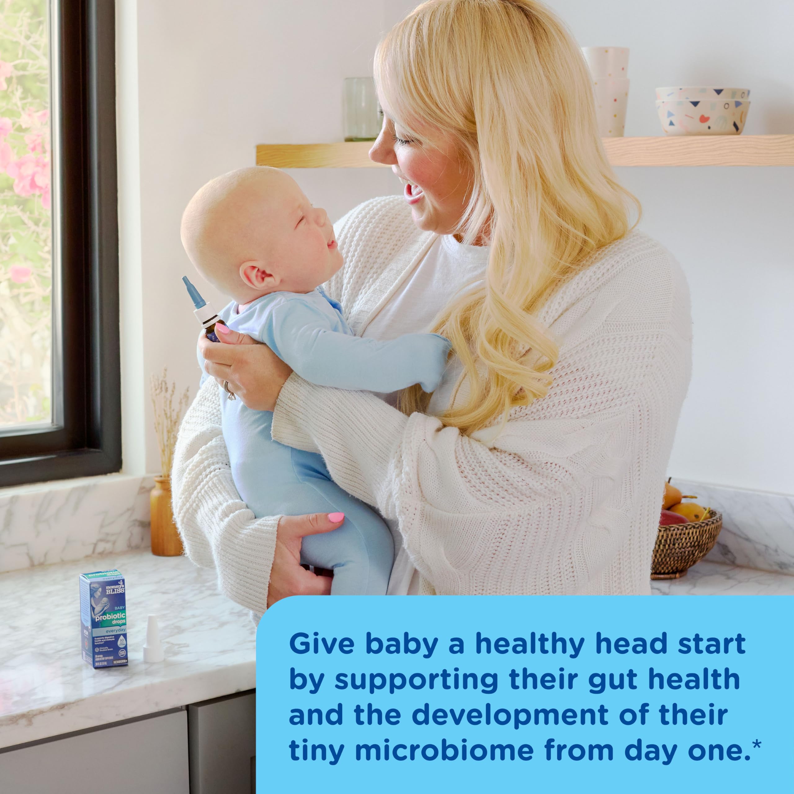 Mommy's Bliss Baby Probiotic Drops Everyday - Gas, Constipation, Colic Symptom Relief - Newborns & Up