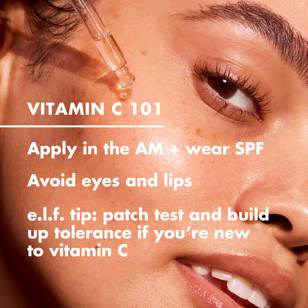 e.l.f. SKIN Bright Icon Vitamin C + E + Ferulic Serum, Brightening & Soothing Face Serum, Helps Even Skin Tone