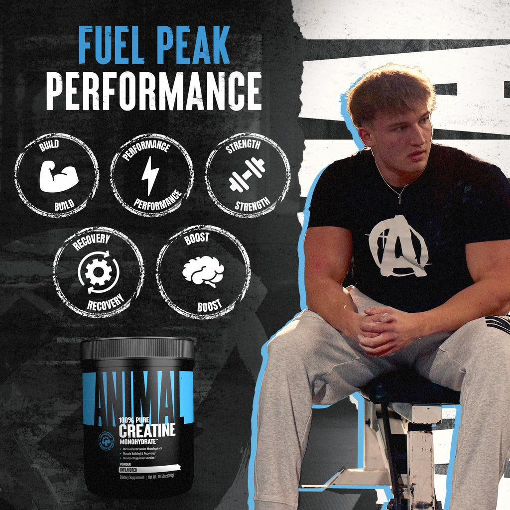 Animal Creatine Monohydrate Powder — Micronized for Muscle Recovery, Cellular Energy, and Daily Wellness — for Men and Women