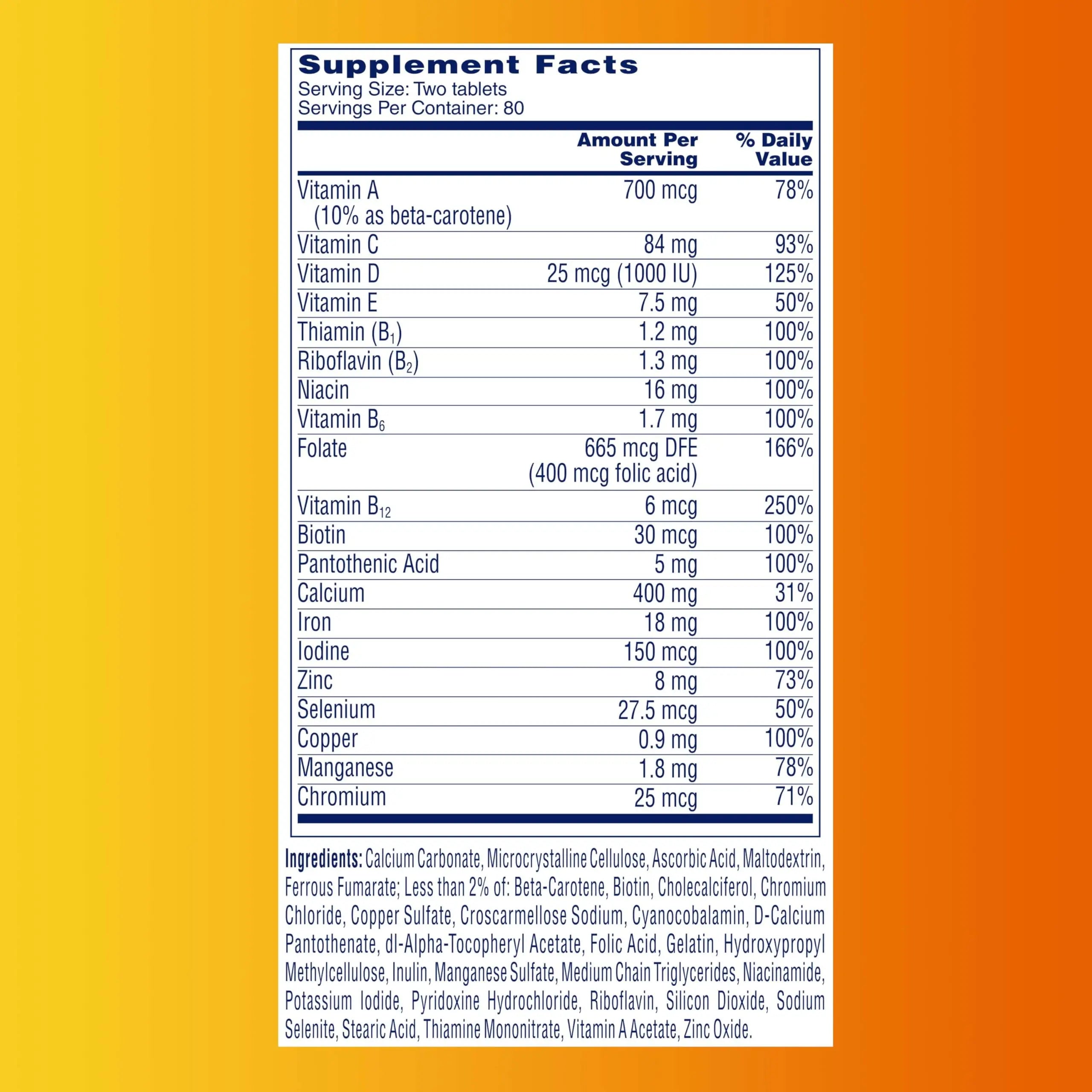 One A Day Women’s Petites Multivitamin,Supplement with Vitamin A, C, D, E and Zinc for Immune Health Support, B Vitamins, Biotin, Folate (as folic acid) ONE A DAY Au supplements