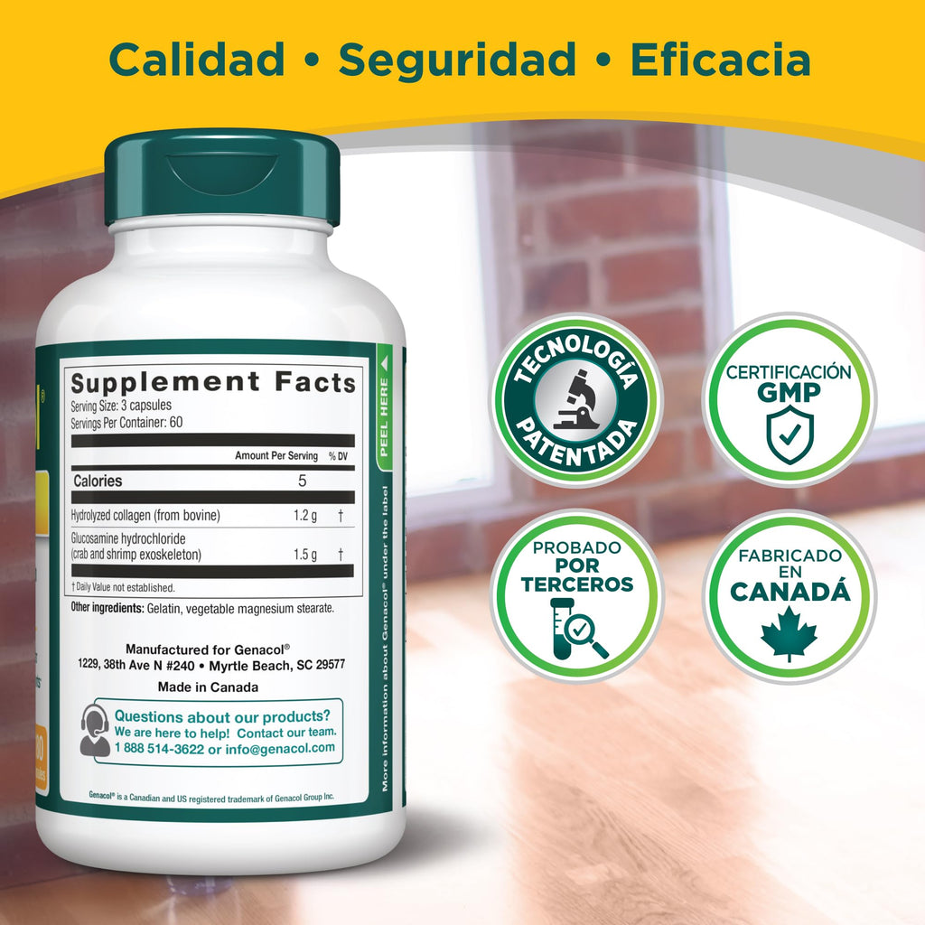 Genacol Plus – Glucosamine and Collagen Joint Supplement, Lubricates, Protects and Maintains Heathy Joints, Relieves Joint Discomfort Plus, 180 Capsules (60-Day Supply) Genacol Au supplements