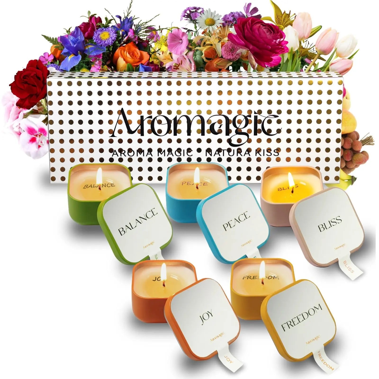 Aromagic 5 Pack Scented Candles Gift Set,Jar Candles Valentine's Day Gifts for Women aromagic Au supplements