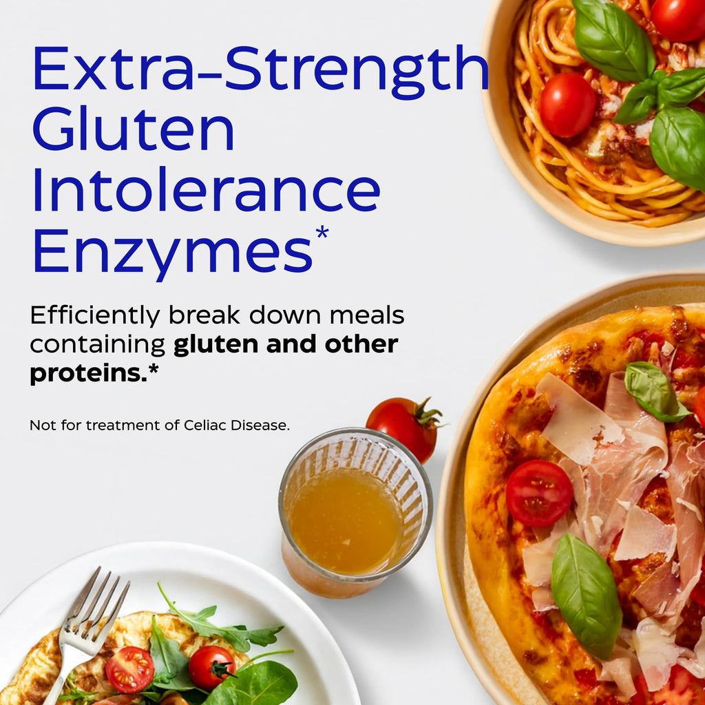Enzymedica - GlutenEase Extra Strength, Complete Gluten & Casein Formula with Digestive Enzymes + DPP-IV, 30 Capsules