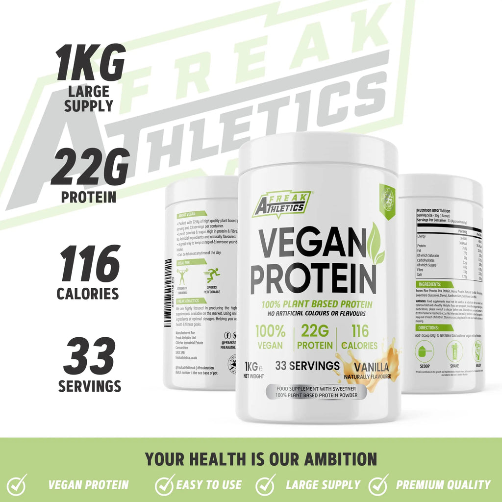 Vegan Protein Powders - Plant Based Vegan Protein Powder 1kg Soy Free Protein Powder Freak Athletics Au supplements