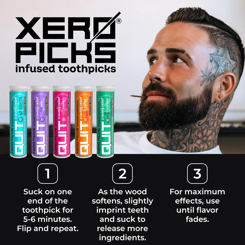 Xero Picks Infused Flavored Toothpicks to Help Quit Smoking - Nicotine Xero Picks Au supplements