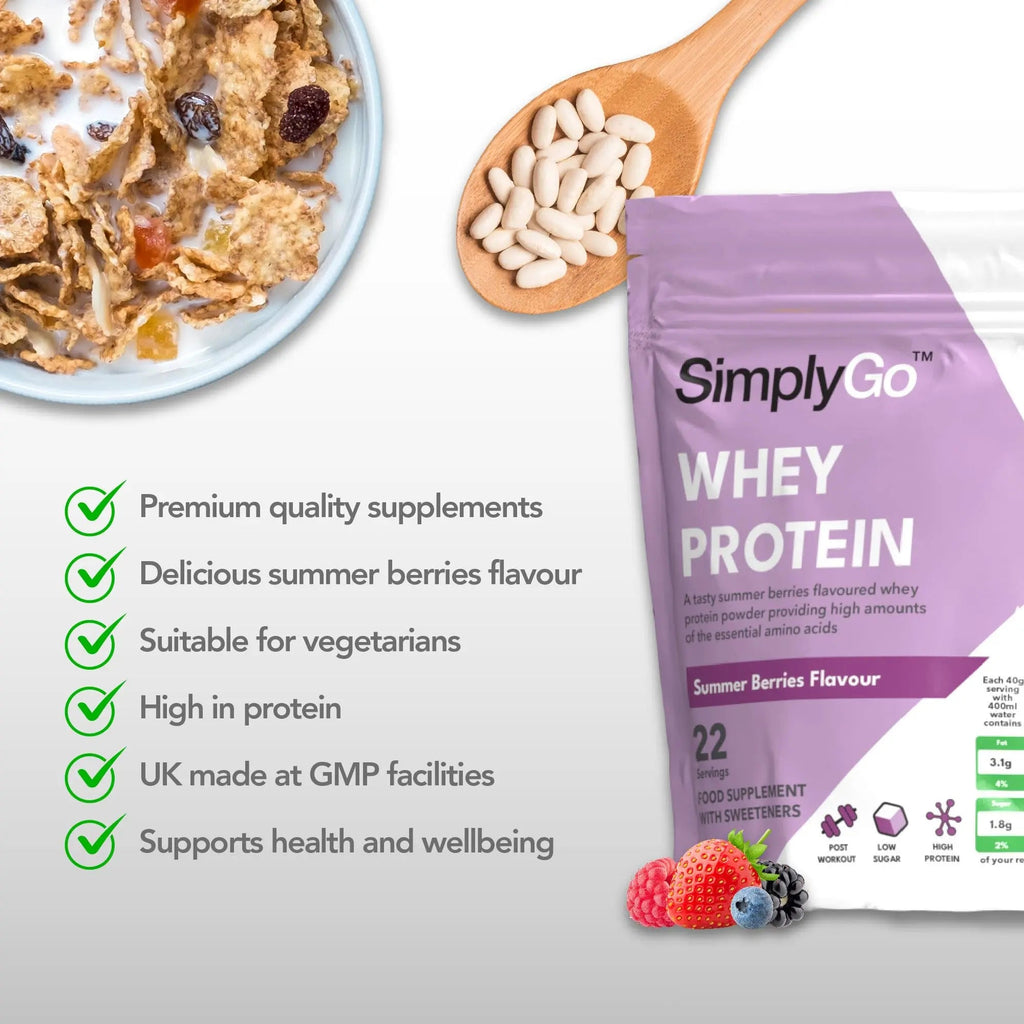 SimplyGo Whey Protein Powder | 900g | Simply Add 30g to Water, Juice or Shakes Simply Supplements Au supplements