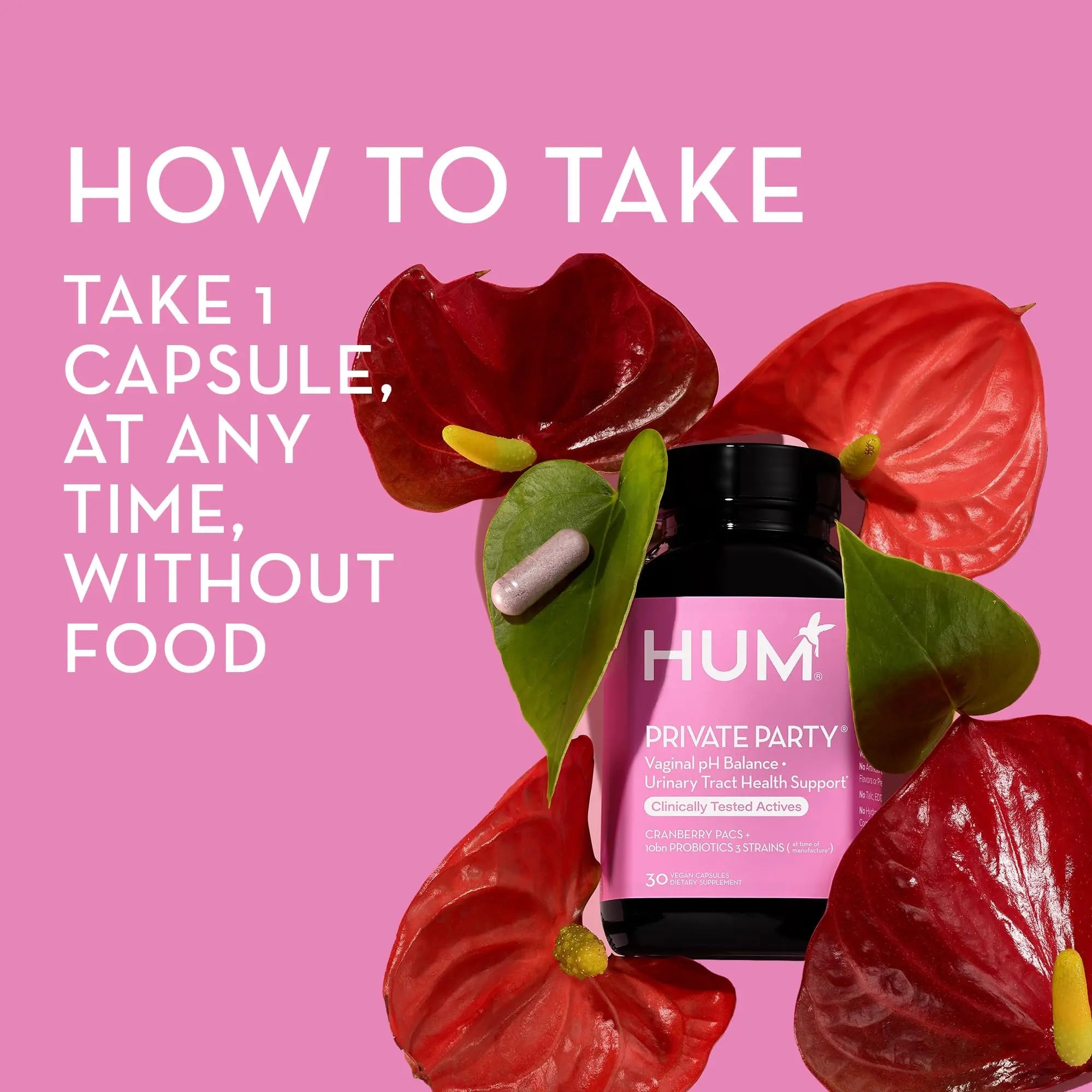 HUM Private Party Pills - Vaginal Probiotics for Women's Ph Balance with Cranberry HUM Au supplements