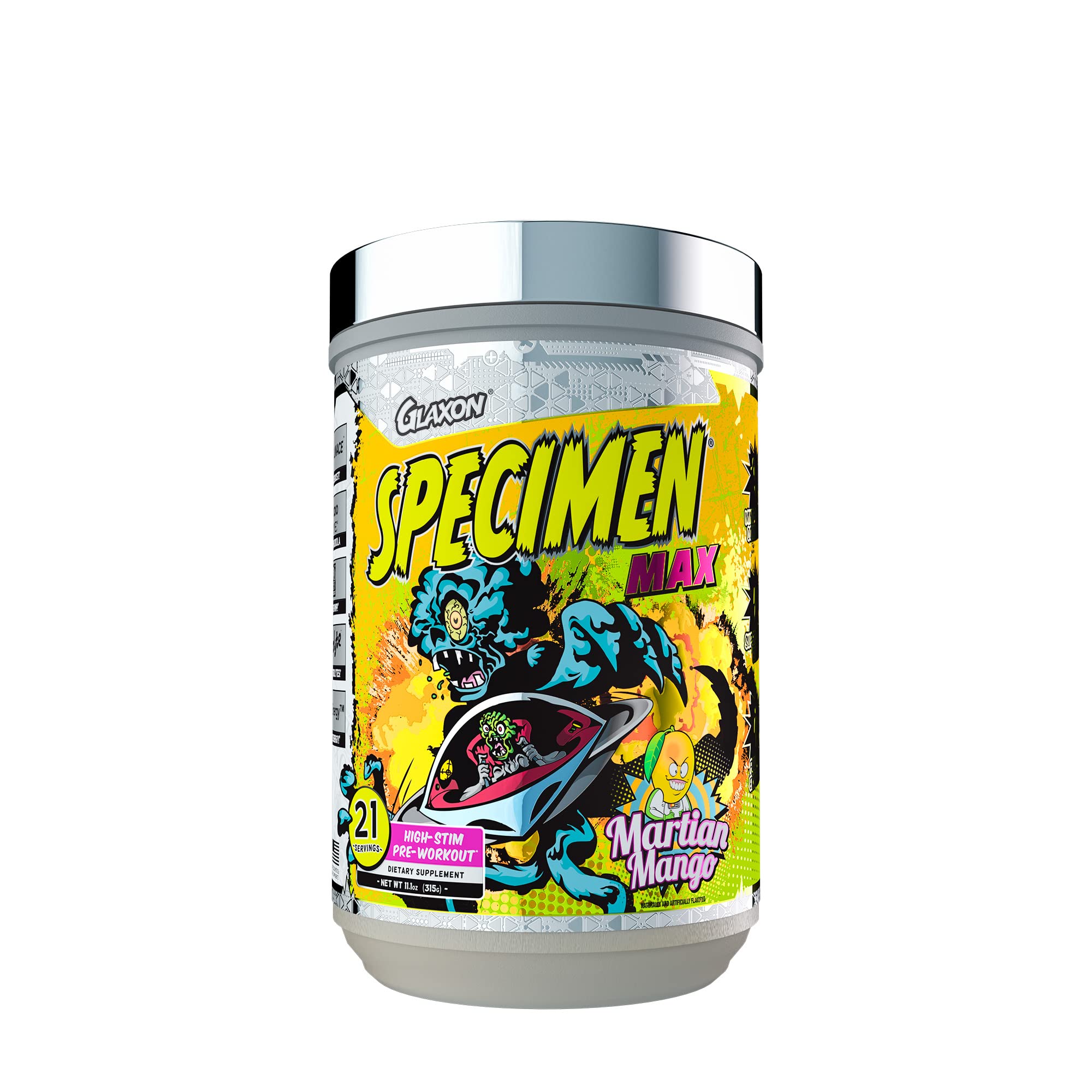 Glaxon Specimen Max High Stim Pre-Workout | 400mg Caffeine + 3200mg Beta Alanine Glaxon Au supplements