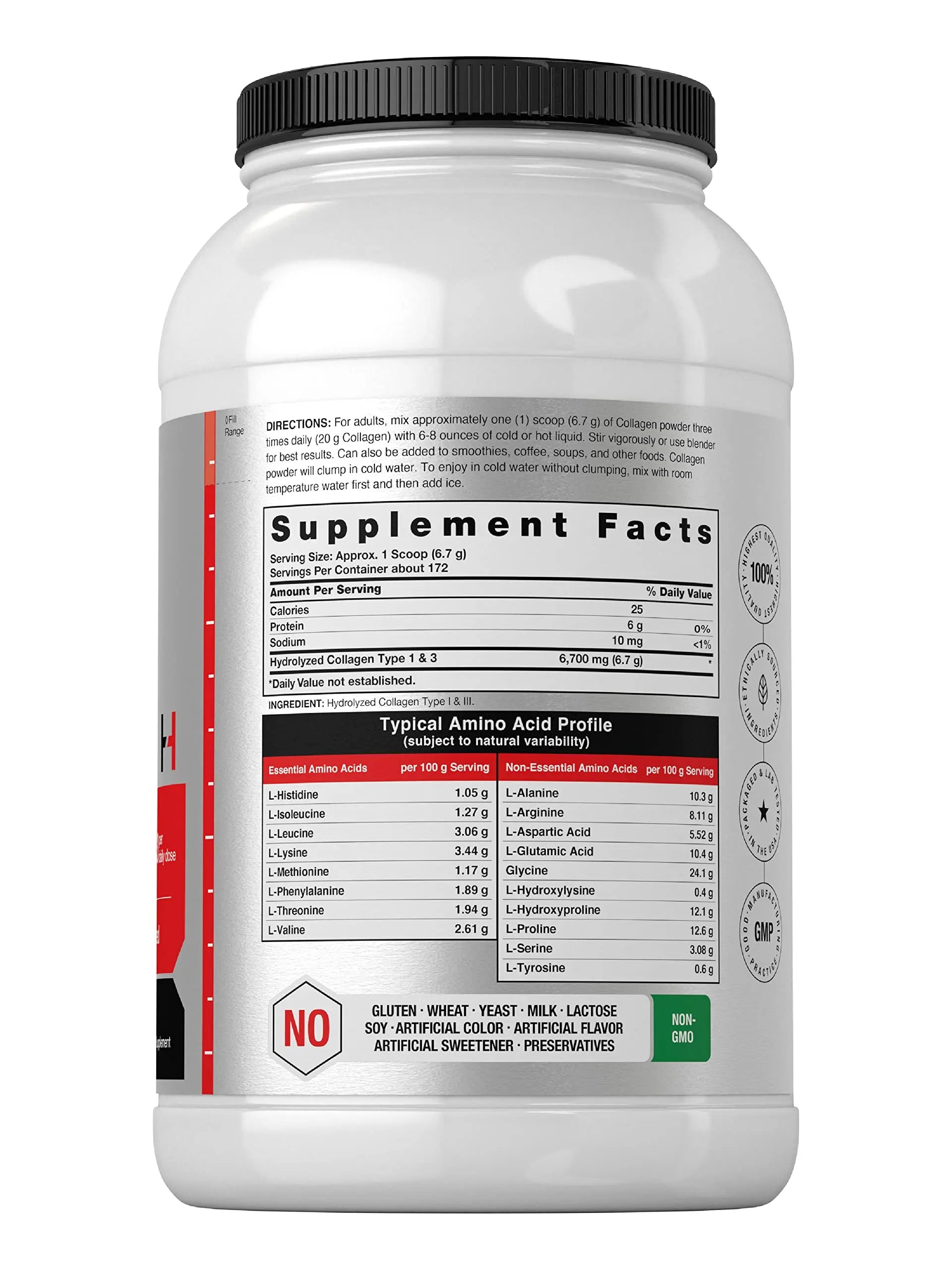 Collagen Peptides Powder 40 oz | Unflavored | Type 1 and 3 | Hydrolyzed Protein Collagen Horbäach Au supplements