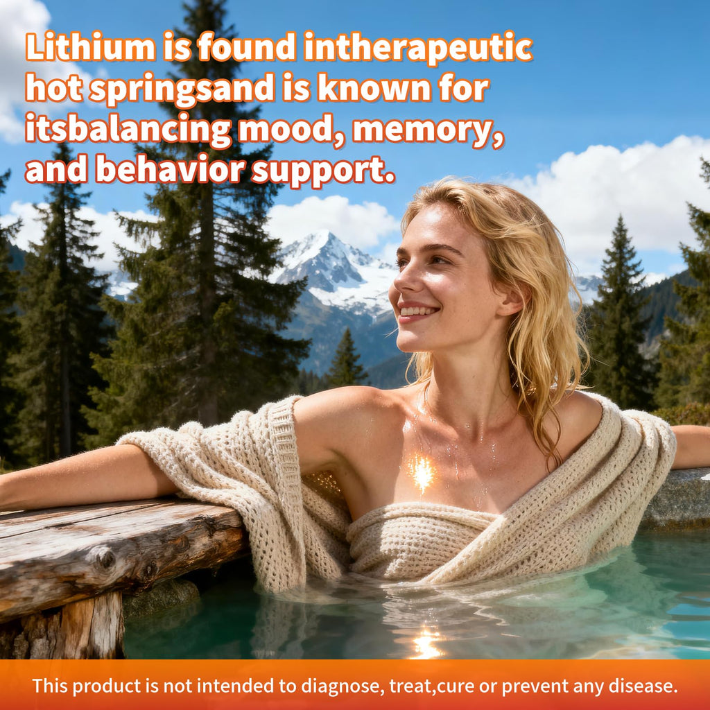 Lithium Orotate 5mg 10mg Gummies Lithium Supplements with Vitamin B, Magnesium & Selenium for Mood Support, Stress Relief, Brain Health, Non-GMO, Vegan, Gluten Free