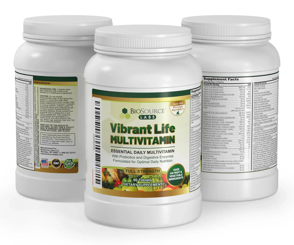 BioSource Labs Vibrant Life Multivitamin with Probiotics, Digestive Enzymes & B-Complex – Over 45 Fruits and Veggies BioSource Labs Au supplements