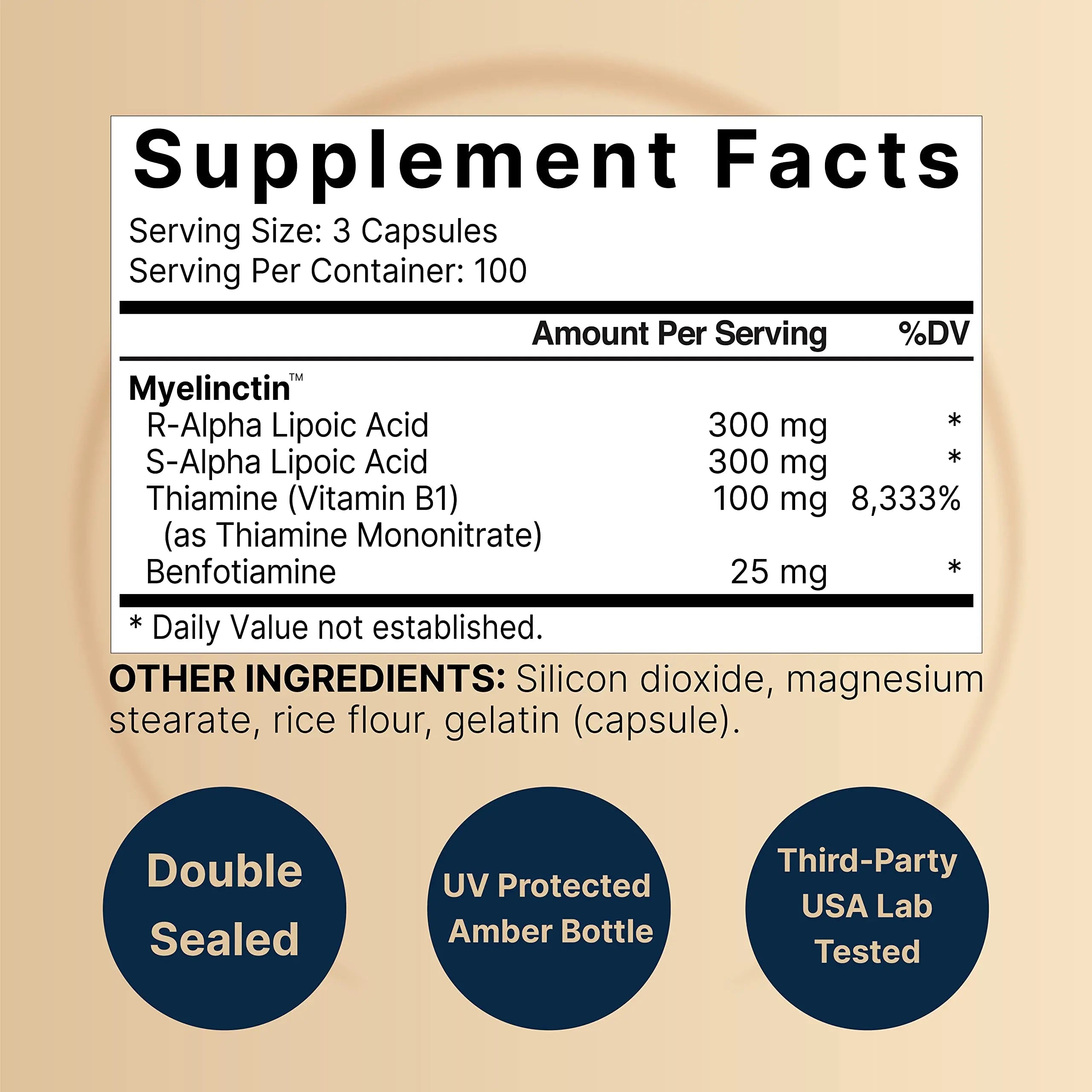 NatureBell Alpha Lipoic Acid 600mg Per Serving | 300 Capsules - with Vitamin B1 NatureBell Au supplements