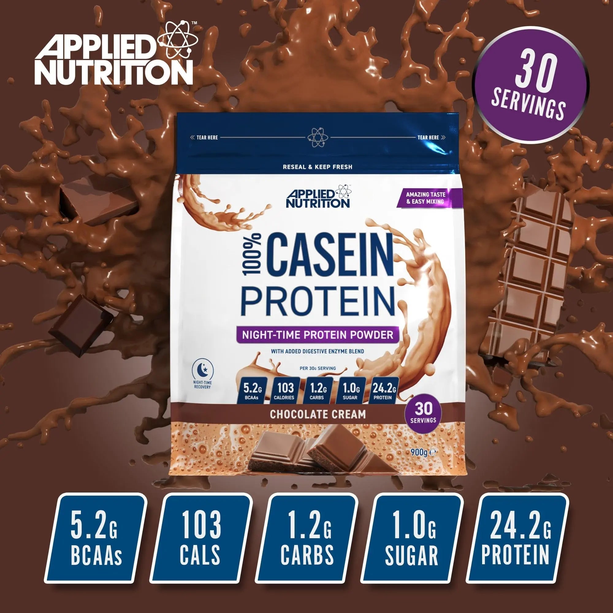 Applied Nutrition Casein Protein Powder - Micellar Casein Supplement, Slow Release Protein Applied Nutrition Au supplements