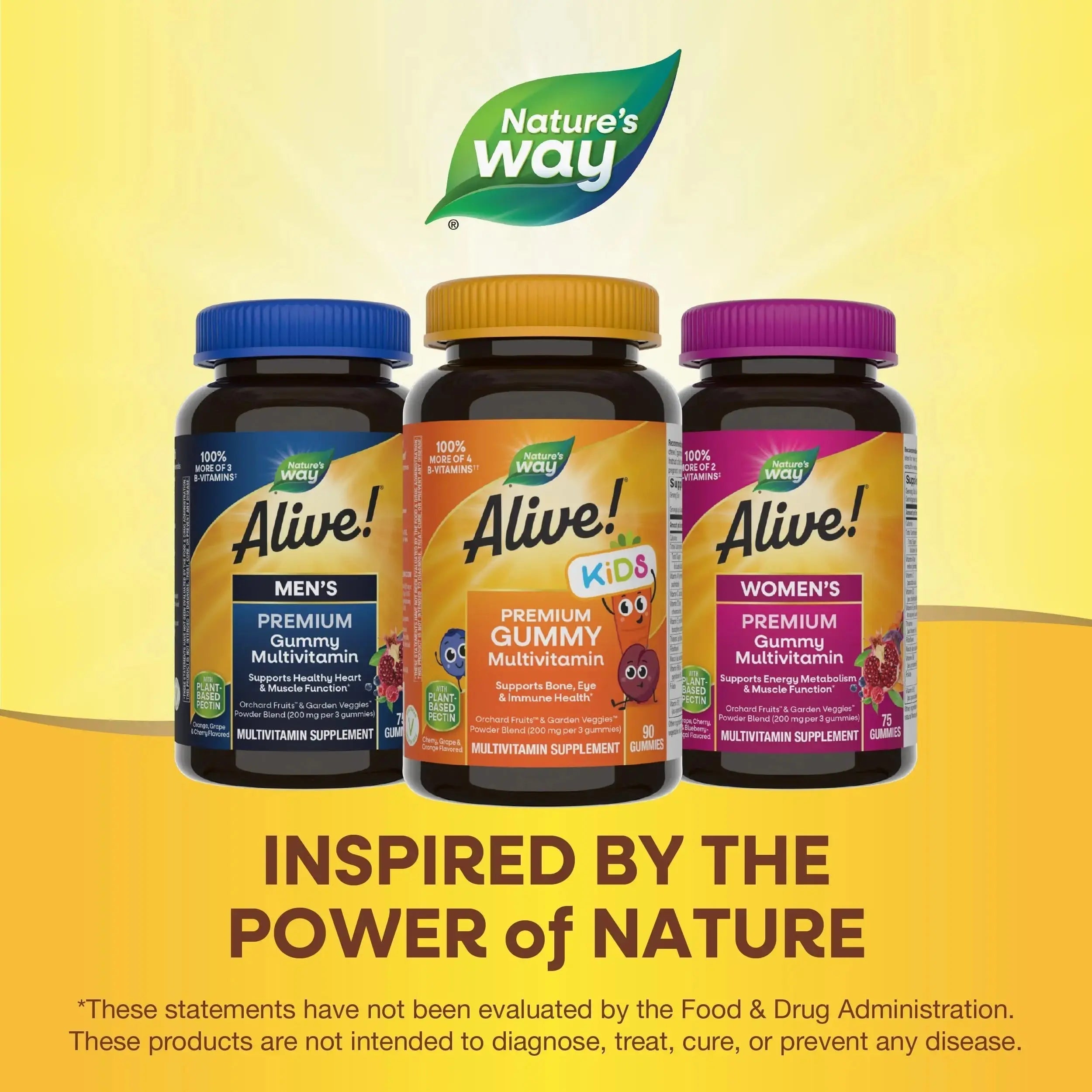 Nature's Way Alive! Children's Premium Gummy Multivitamin, Gluten Free, Made with Pectin, 90 Gummies Nature's Way Au supplements