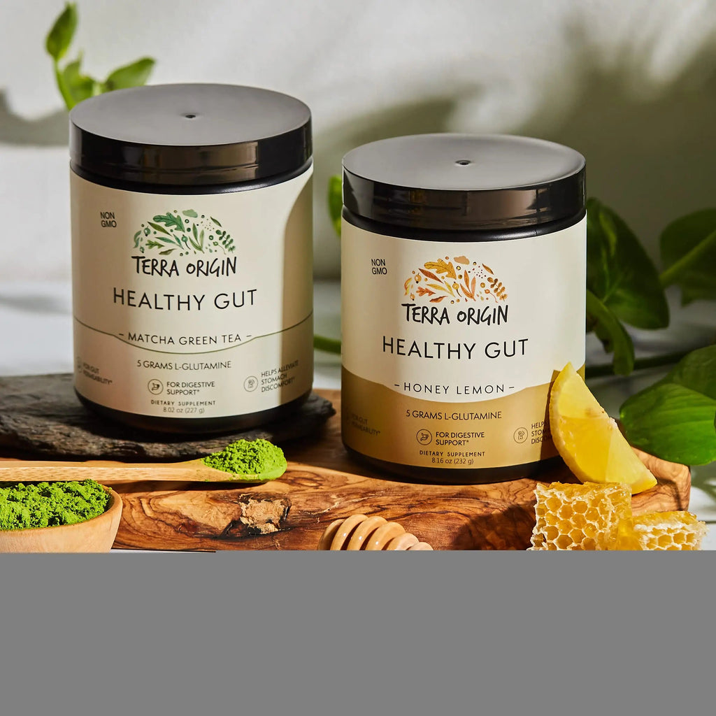 TERRA ORIGIN Healthy Gut Powder (Honey Lemon) | 30-Servings with L-Glutamine TERRA ORIGIN Au supplements