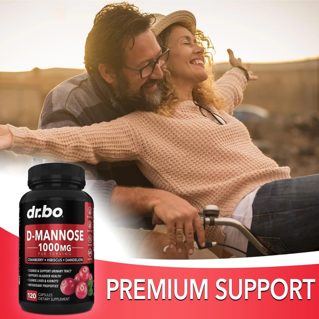 D Mannose Supplements for Women Pills - Natural D-Mannose 500mg Capsules, Cranberry DMannose Pills 1000mg Per Serving - Bladder Flush & Urinary Tract Cleanse Health Supplement - 120 Veg Capsules DR. BO Au supplements