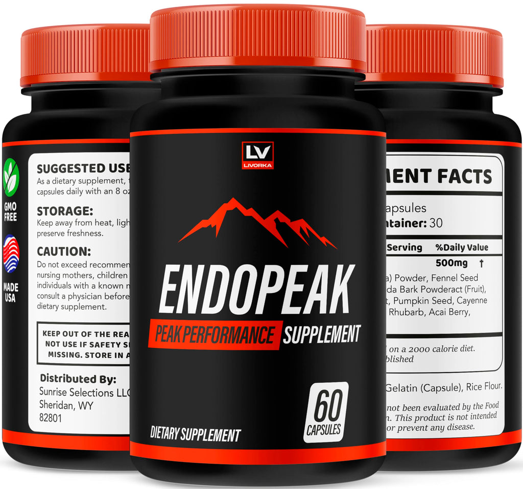 (5 Pack) Endopeak Capsules, Official Advanced Formula, 300 Capsules for 5 Months LIVORKA Au supplements