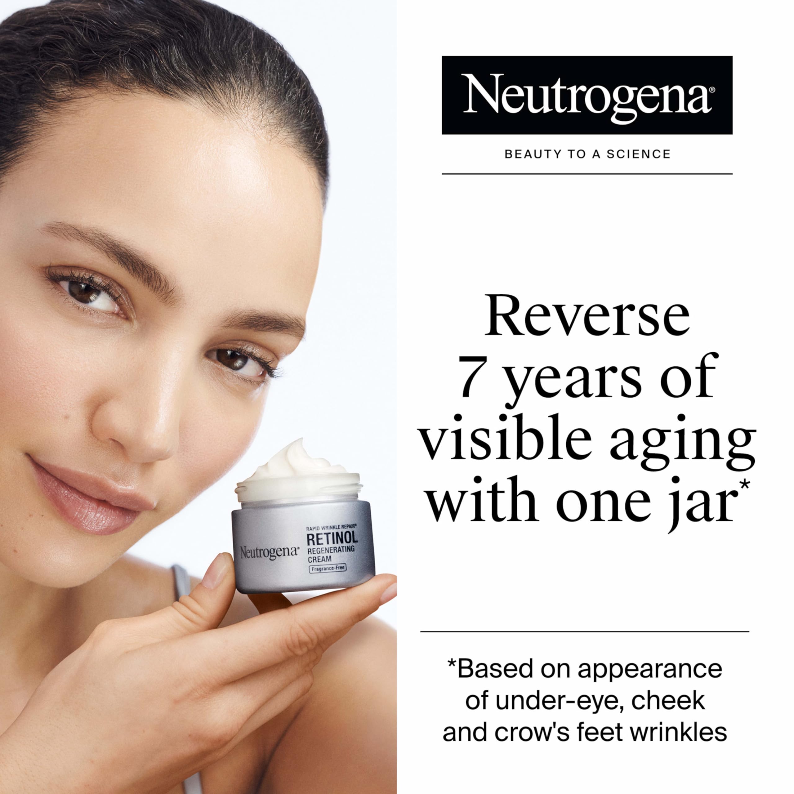 Neutrogena Rapid Wrinkle Repair, Retinol Face Moisturizer, Daily Anti-Aging Neck & Face Cream with Hyaluronic Acid, Retinol Cream
