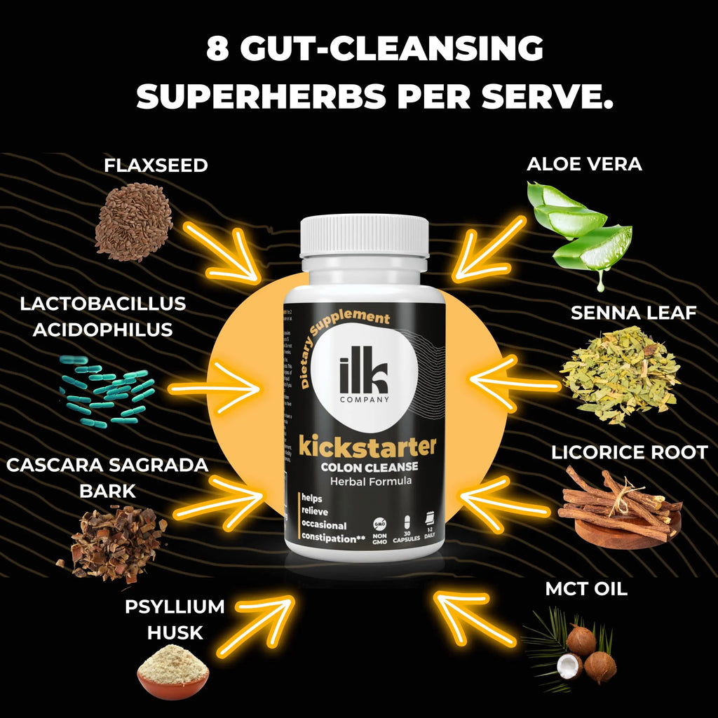 ILK COMPANY Made in USA Herbal Colon Cleanse Capsules - Non GMO - Gluten Free Capsules ILK COMPANY Au supplements