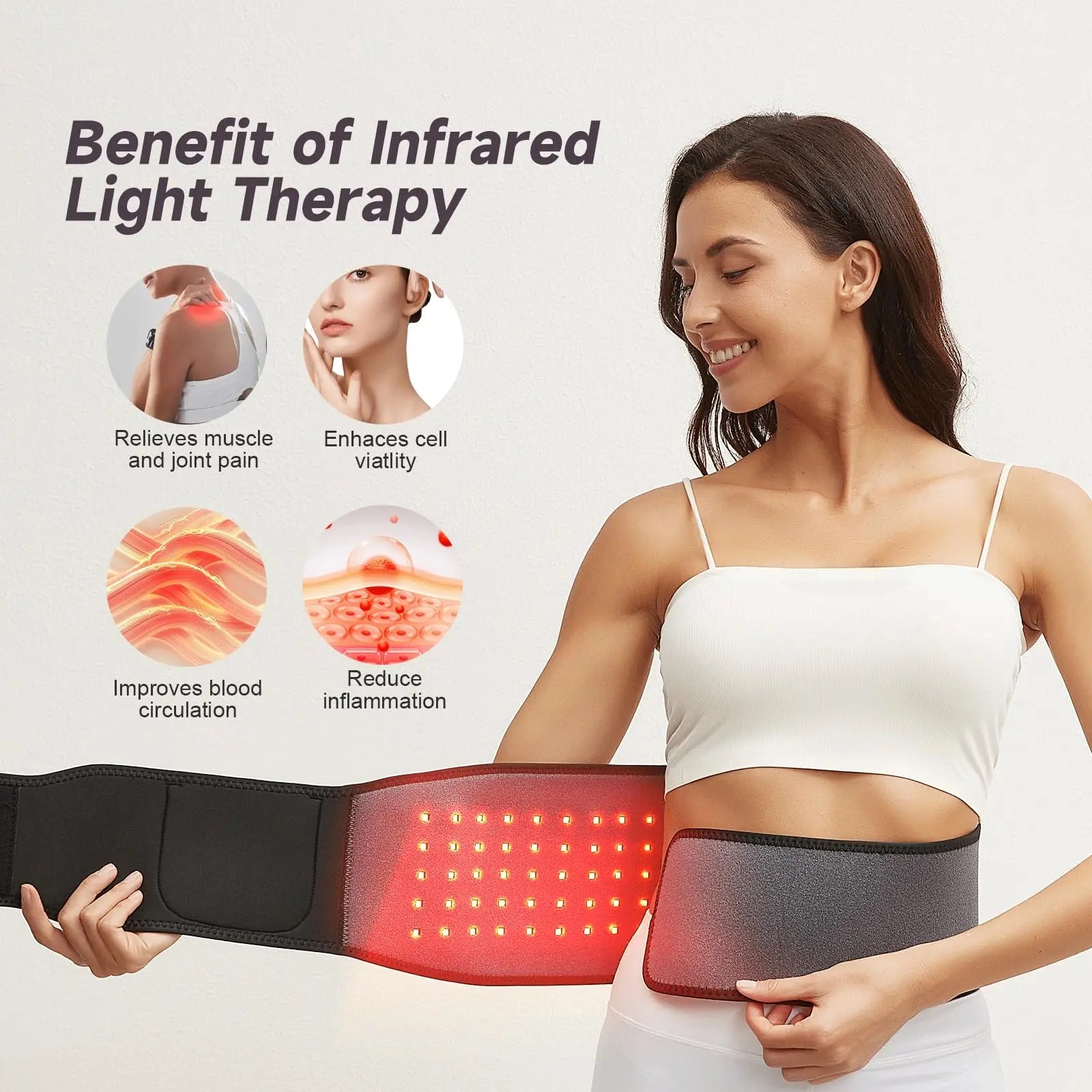 Headot Red Light Therapy Wrap Belt for Body, Men and Women Gift,100 LEDs,5Gears 9Timers HeaDot Au supplements