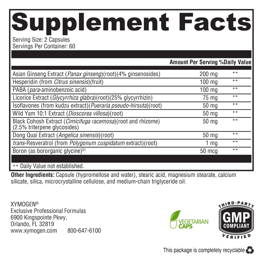 XYMOGEN Medcaps Menopause - Menopause Supplements for Women - Made with Dong Quai, Isoflavones, Ginseng Extract, Licorice Root + Black Cohosh - Gluten Free (120 Capsules) XYMOGEN Au supplements