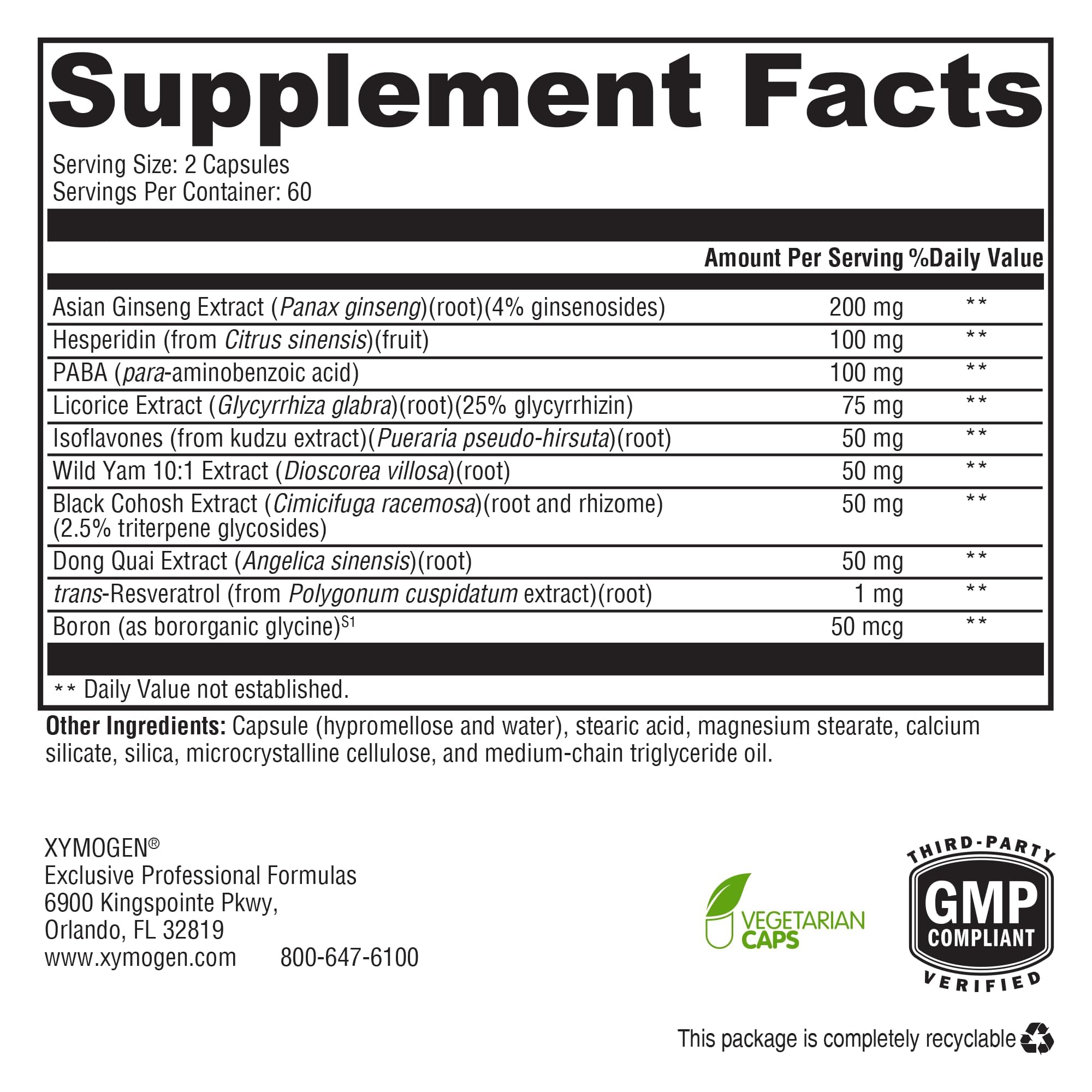 XYMOGEN Medcaps Menopause - Menopause Supplements for Women - Made with Dong Quai, Isoflavones, Ginseng Extract, Licorice Root + Black Cohosh - Gluten Free (120 Capsules) XYMOGEN Au supplements