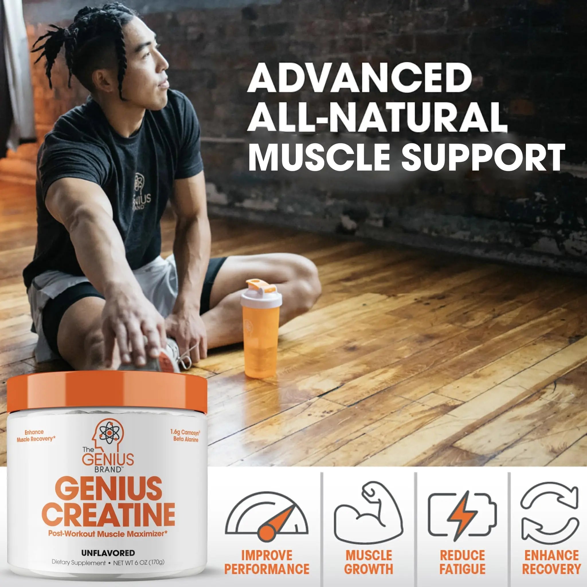 Genius Pre Workout Powder, Sour Cherry, and Genius Micronized Creatine Monohydrate The Genius Brand Au supplements