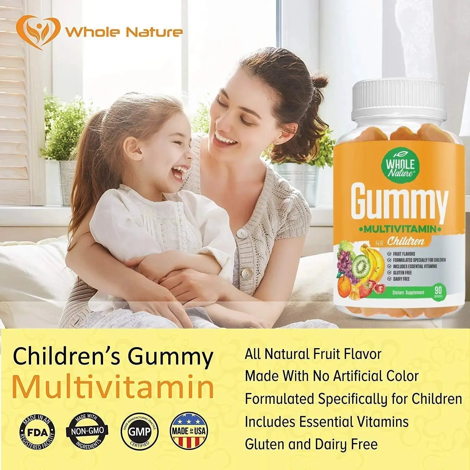Whole Nature Kids Gummy Multivitamin - Complete Daily Essentials Childrens Vitamins and Minerals for Overall Wellness, 90 Gummies Whole Nature Au supplements