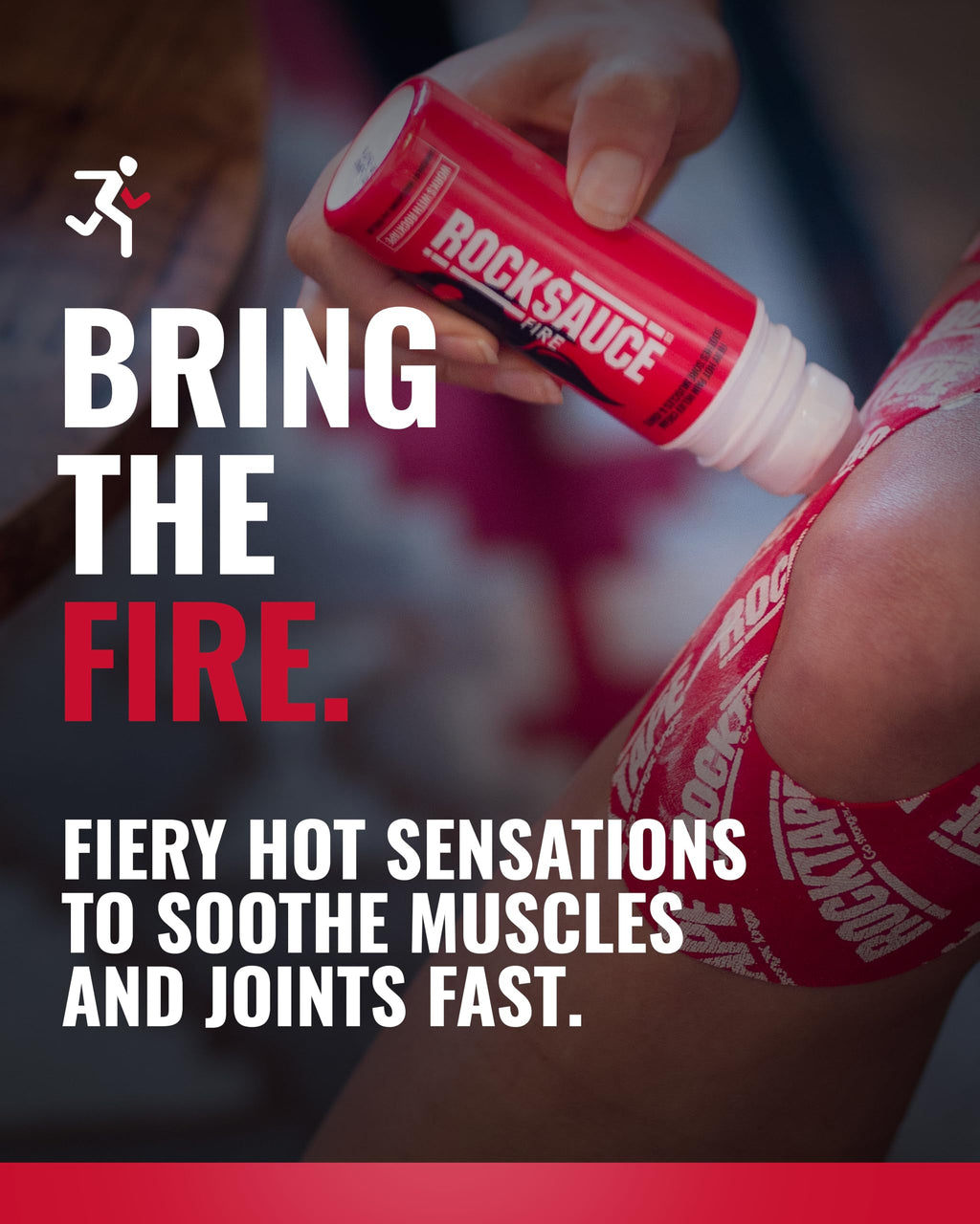 RockSauce Fire, 3 oz Roll-On - Easy to use Pain Relief Cream - Capsaicin & Menthol Formula Relieves Muscle & Joint Pain - Works w/ RockTape - No-Mess Applicator - Dye-Free, Won't Stain Clothes RockTape Au supplements
