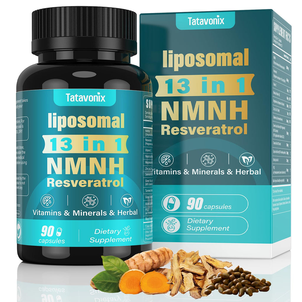 NMNH (Dihydronicotinamide Mononucleotide) 1000mg per Serving - NMN Alternative with Liposomal NAD+, Resveratrol & PQQ| Non-GMO, Gluten-Free | Supports Energy, Focus & Healthy Aging | 90 Capsules Tatavonix Au supplements