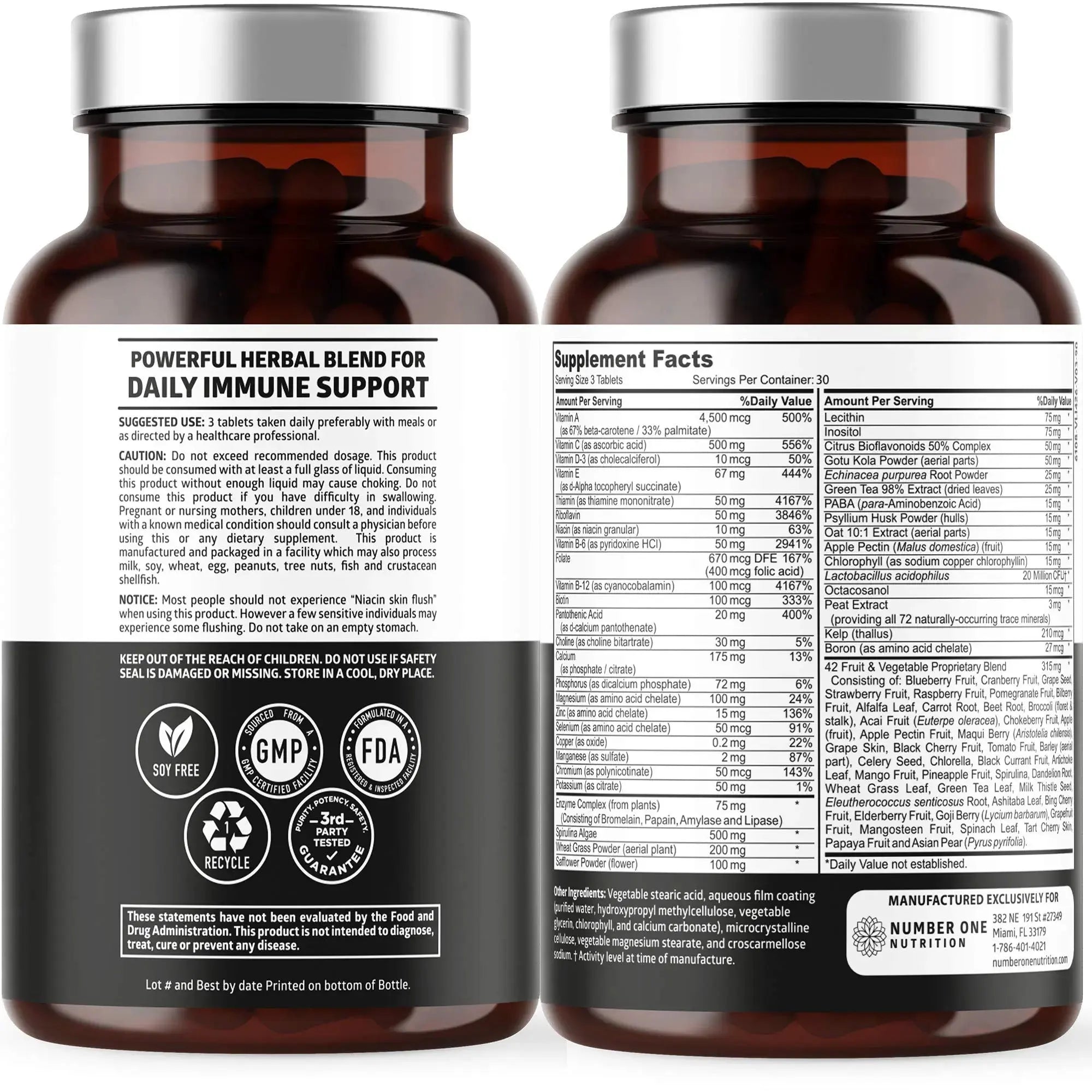 N1N Premium Plant Based Multivitamin [42 Powerful Ingredients] Men & Women Daily Multivitamins with Raw Veggies and Fruits, Probiotics Number One Nutrition Au supplements