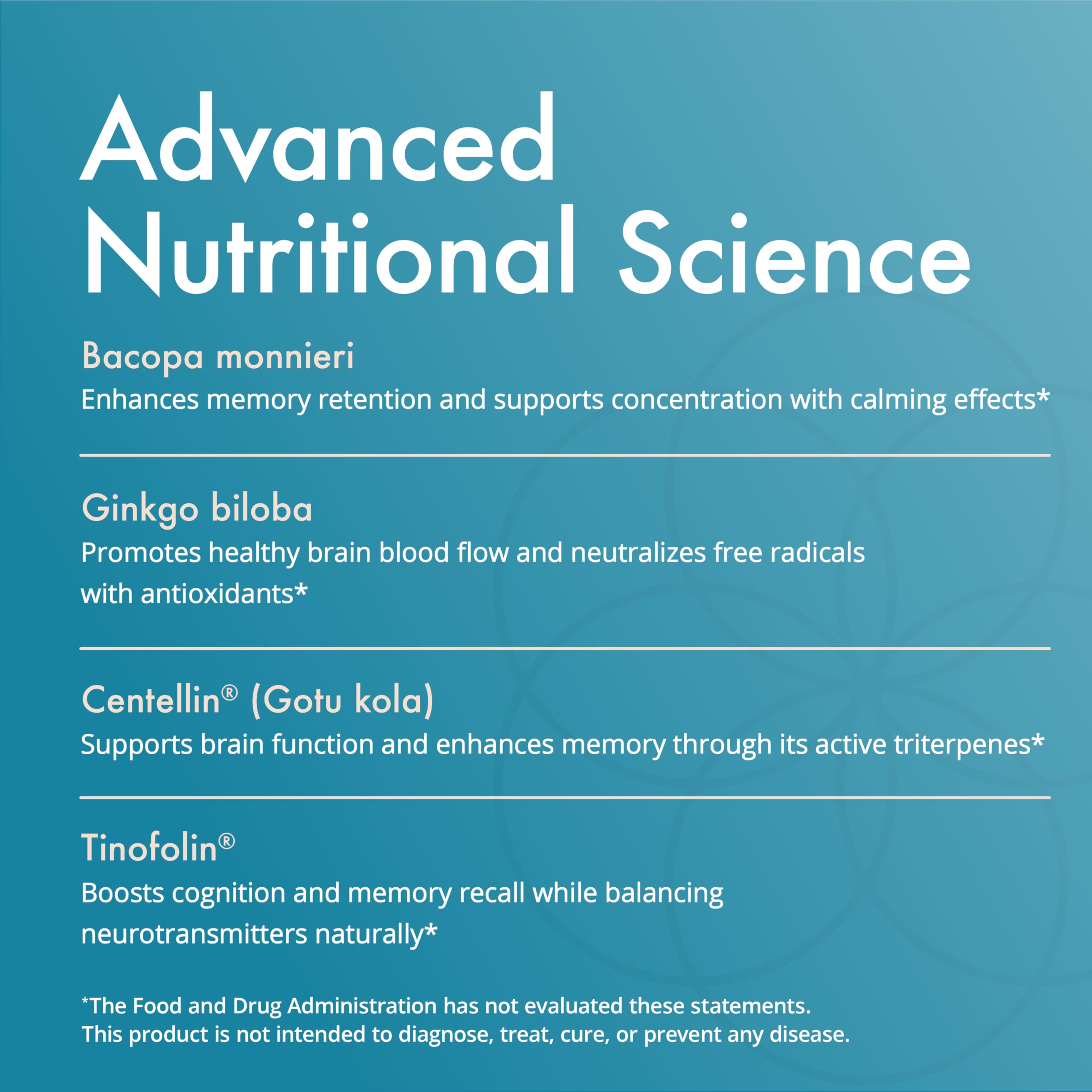 Natura Health Products Vibrant Mind - Brain Supplement for Memory and Focus* - Featuring Bacopa, Ginkgo Biloba, Centellin & Phosphatidylserine