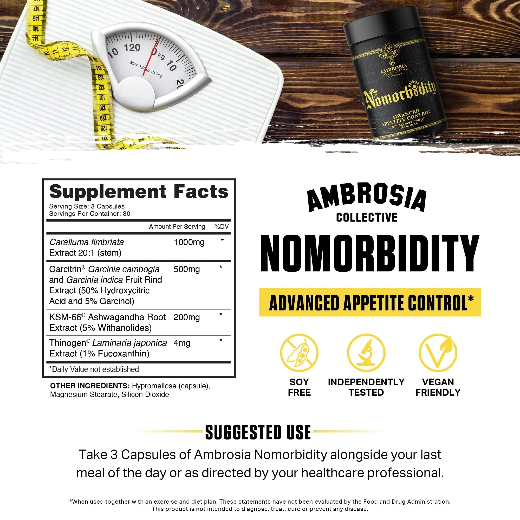 Ambrosia Nomorbidity Advanced Appetite Control & Hunger Management Formula Ambrosia Au supplements