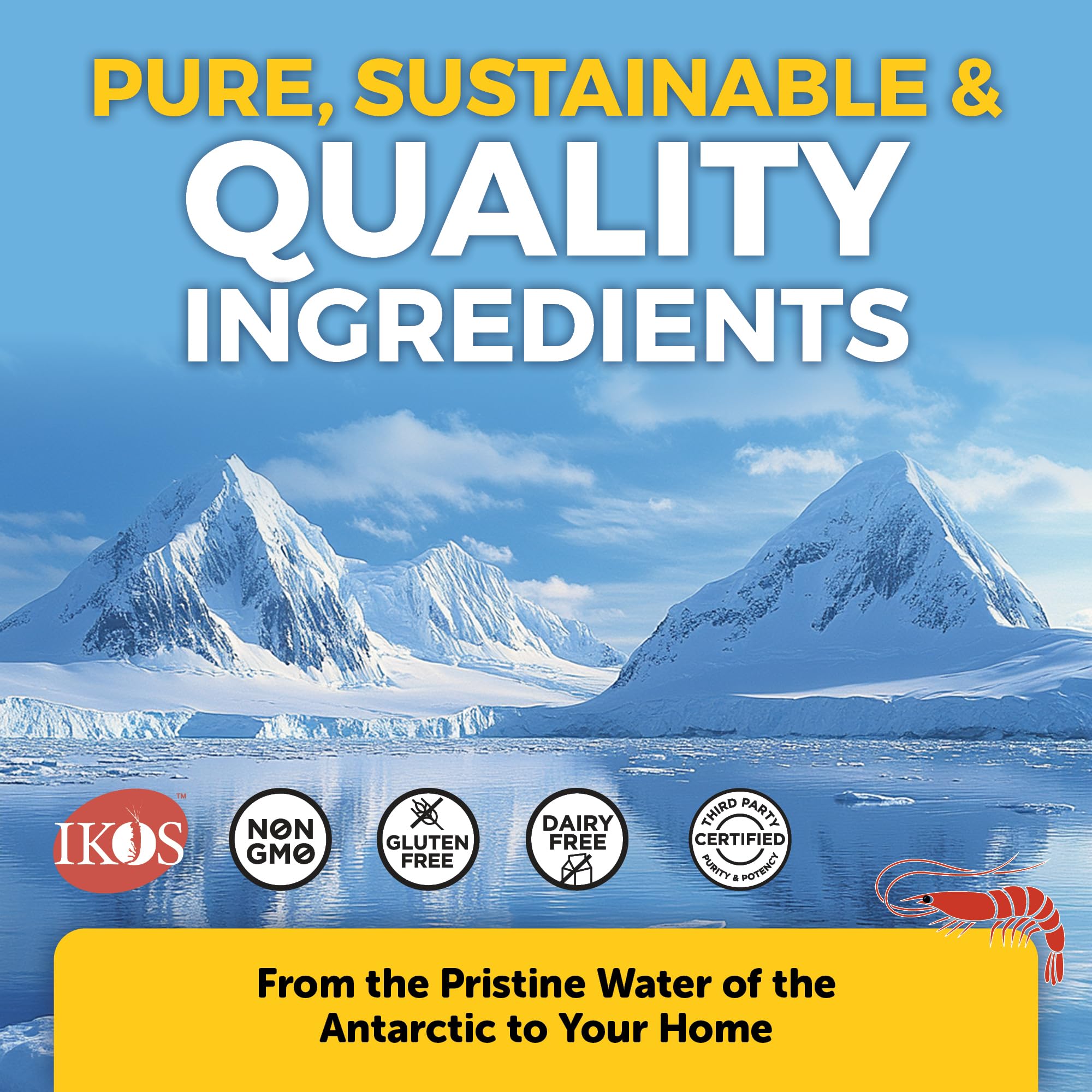 Viva Naturals Antarctic Krill Oil Omega 3 Supplements 1250 mg - DHA EPA Omega-3 & Astaxanthin Concentration for Joint Health,
