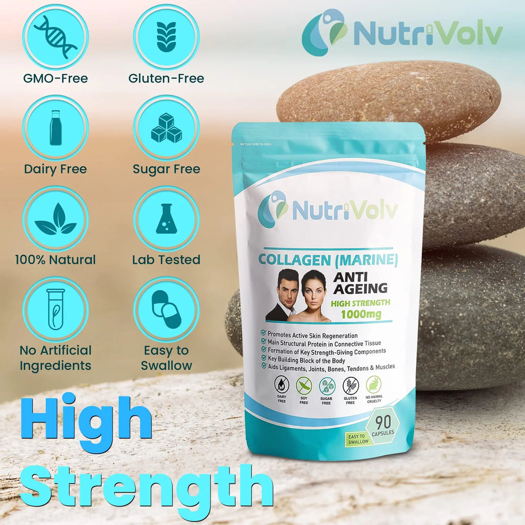 Nutrivolv Collagen Marine (1000mg) Supplement for Skin , Anti Ageing Nutrivolv Au supplements