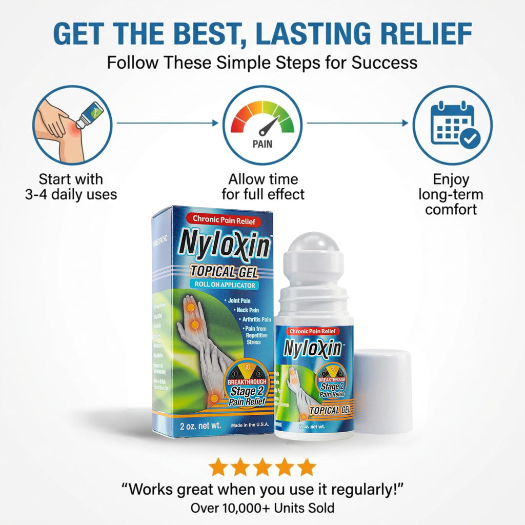 Nyloxin Roll-On Arthritis Pain Relief Gel, Back Pain Relief, Neuropathy Pain Relief, Nerve Pain Relief, Knee Pain Relief, Foot Pain Relief, Muscle Pain Relief, Shoulder Pain, Joint Pain (2 oz) Nyloxin Au supplements