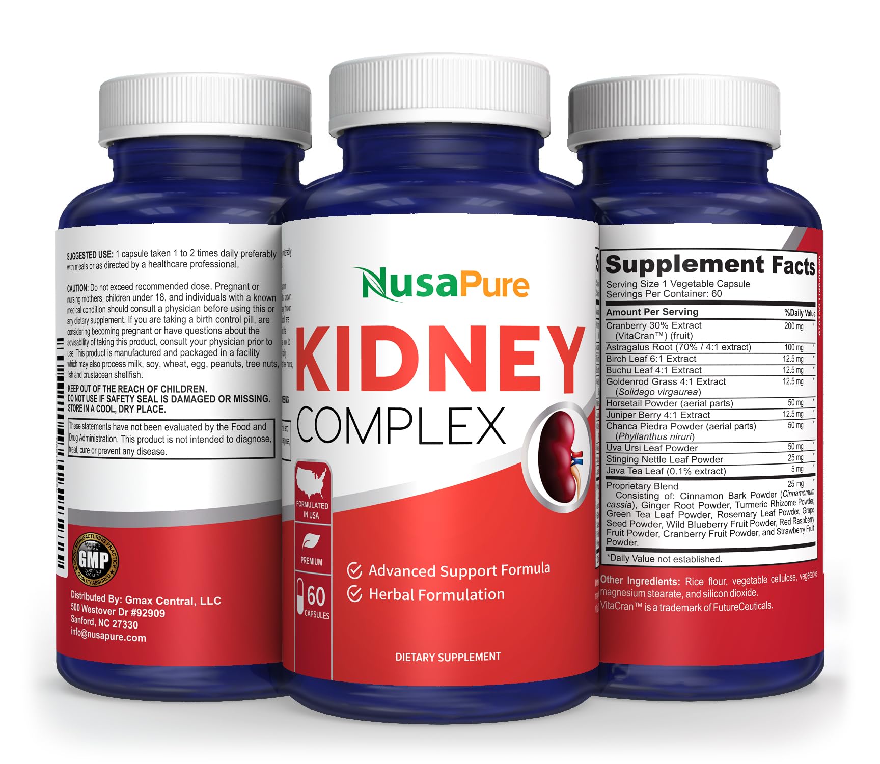 NusaPure Kidney Complex (Vegetarian) 60 caps NusaPure Au supplements