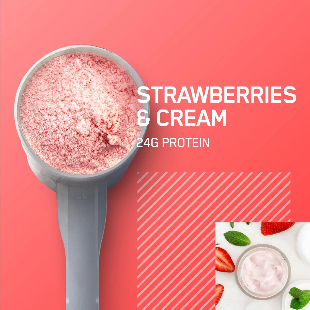 Optimum Nutrition Gold Standard 100% Whey Protein Powder, Strawberries & Cream Optimum Nutrition Au supplements