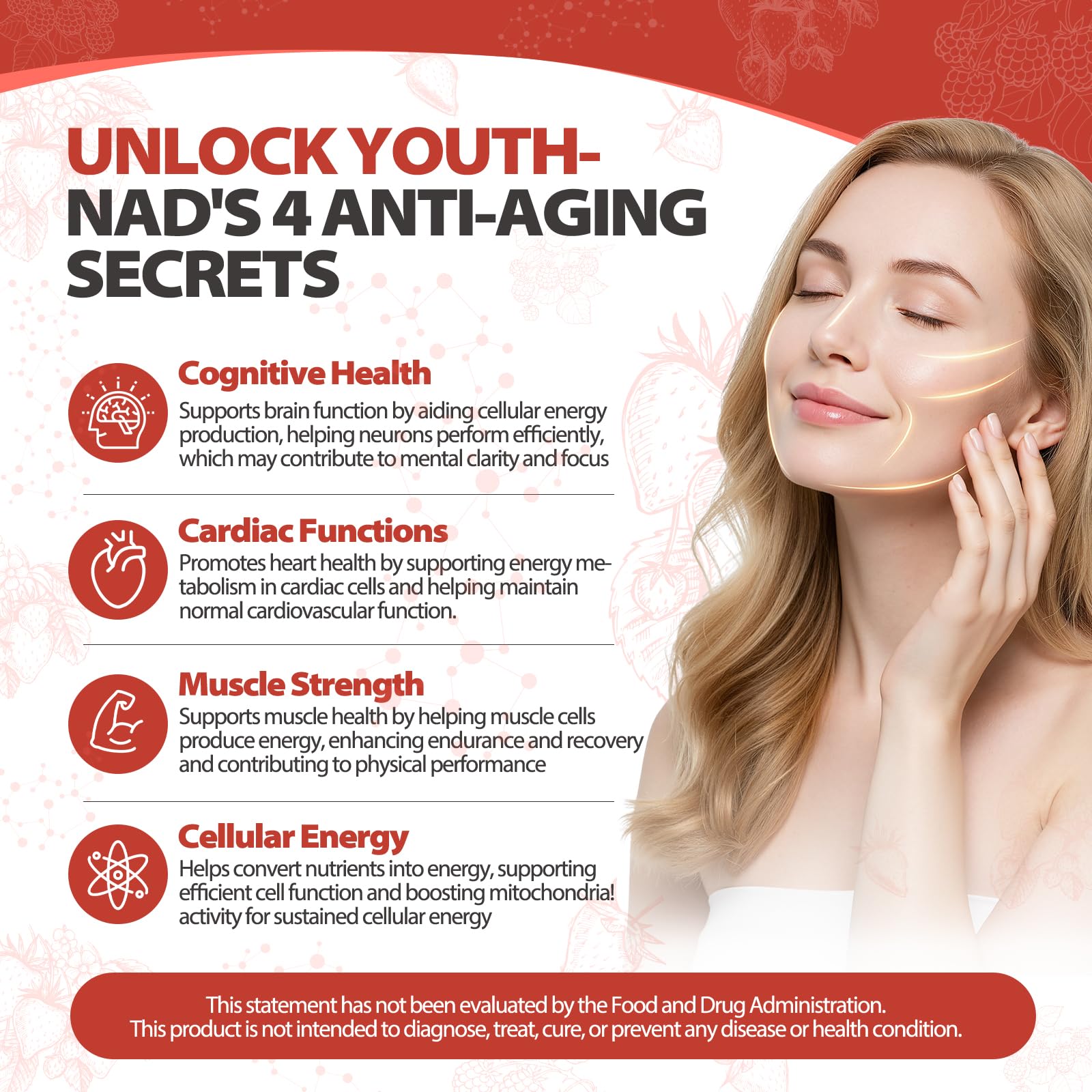 Zooone NAD+ Liquid Supplement 1000mg, Nicotinamide Riboside & Resveratrol, Extra Strength Berry Flavor Drink Mix for Energy, Focus & Anti-Aging -30 Pack Zooone Au supplements